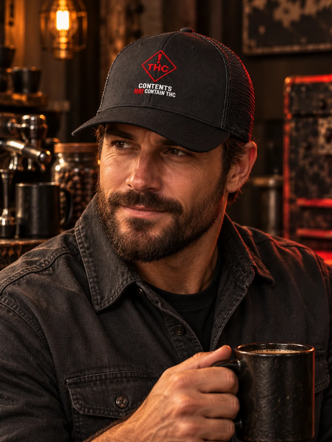 Funny THC Hat — Contents May Contain THC™ Flexfit Cap | Broken Body™ product image (1)