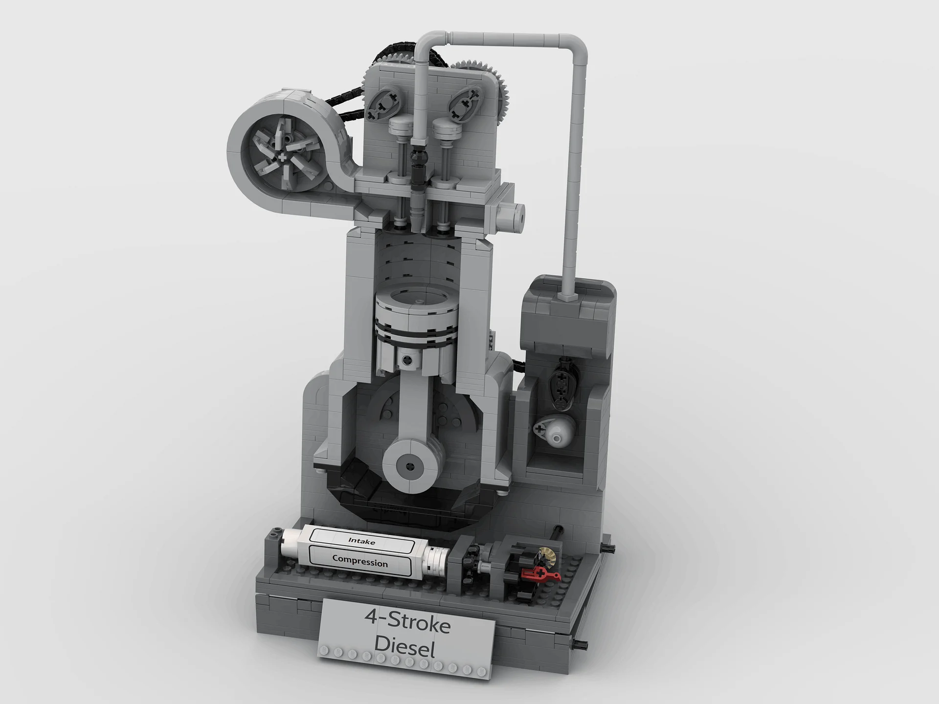 Diesel 4-Stroke Explainer Engine MOC Instructions product image (6)