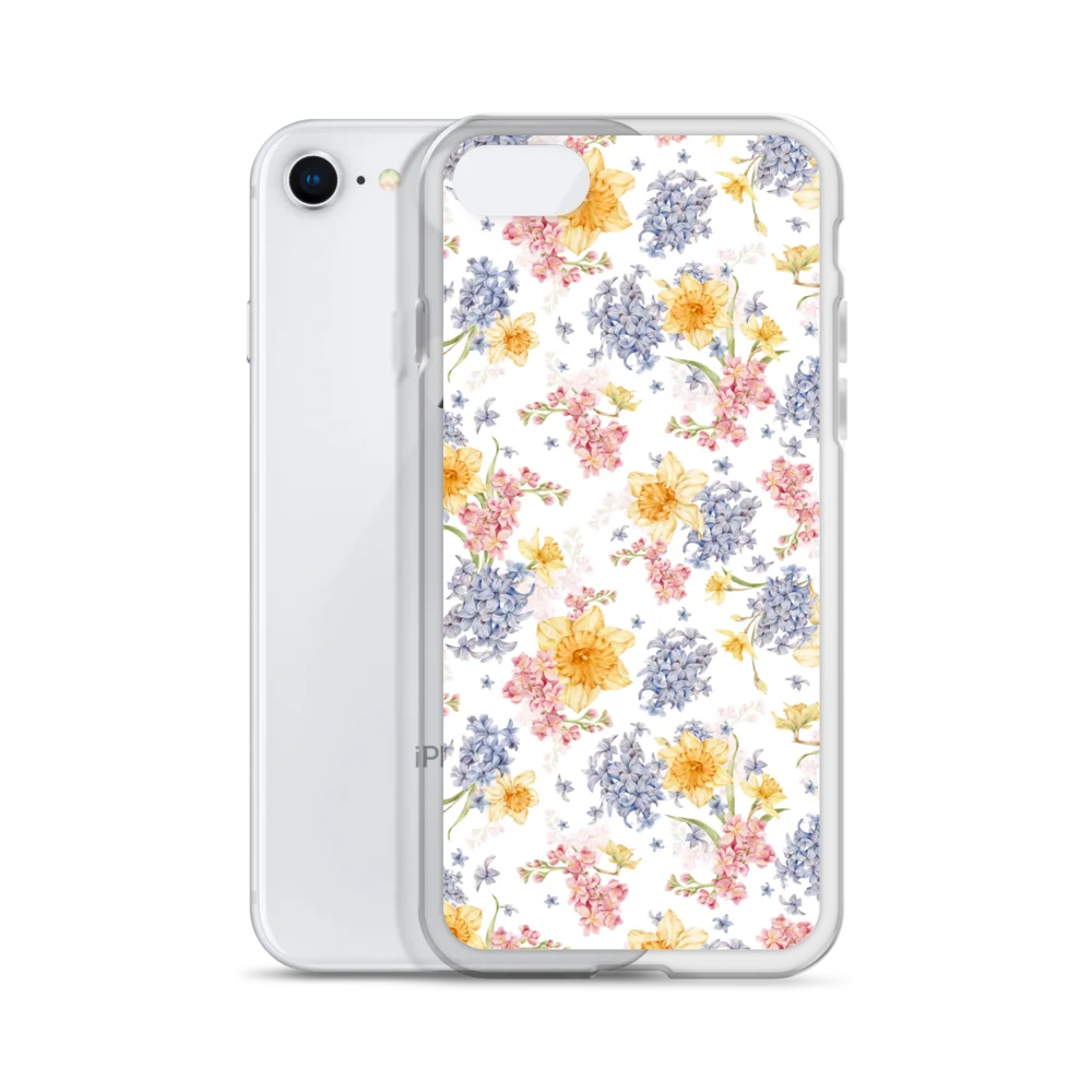Pastel Floral Clear iPhone Case product image (55)