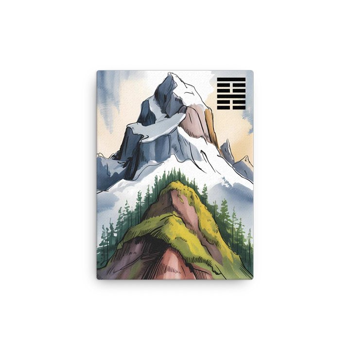 I Ching 52 Hexagram of Stillness Thin Canvas Print product image (2)