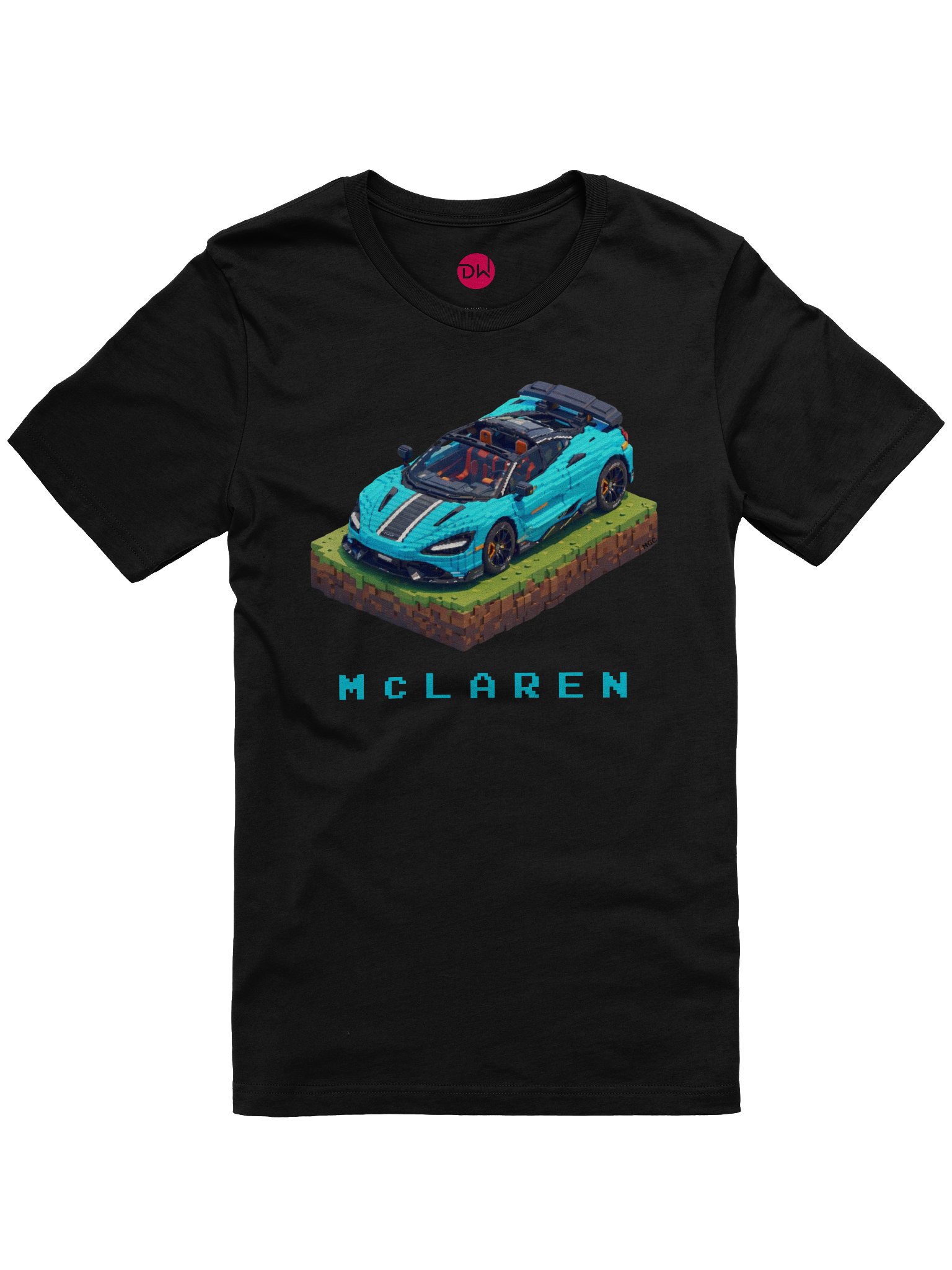 Tokyo Cyan McLaren 765LT Spider Shirt (Pixel, Retro, Minecraft) product image (2)