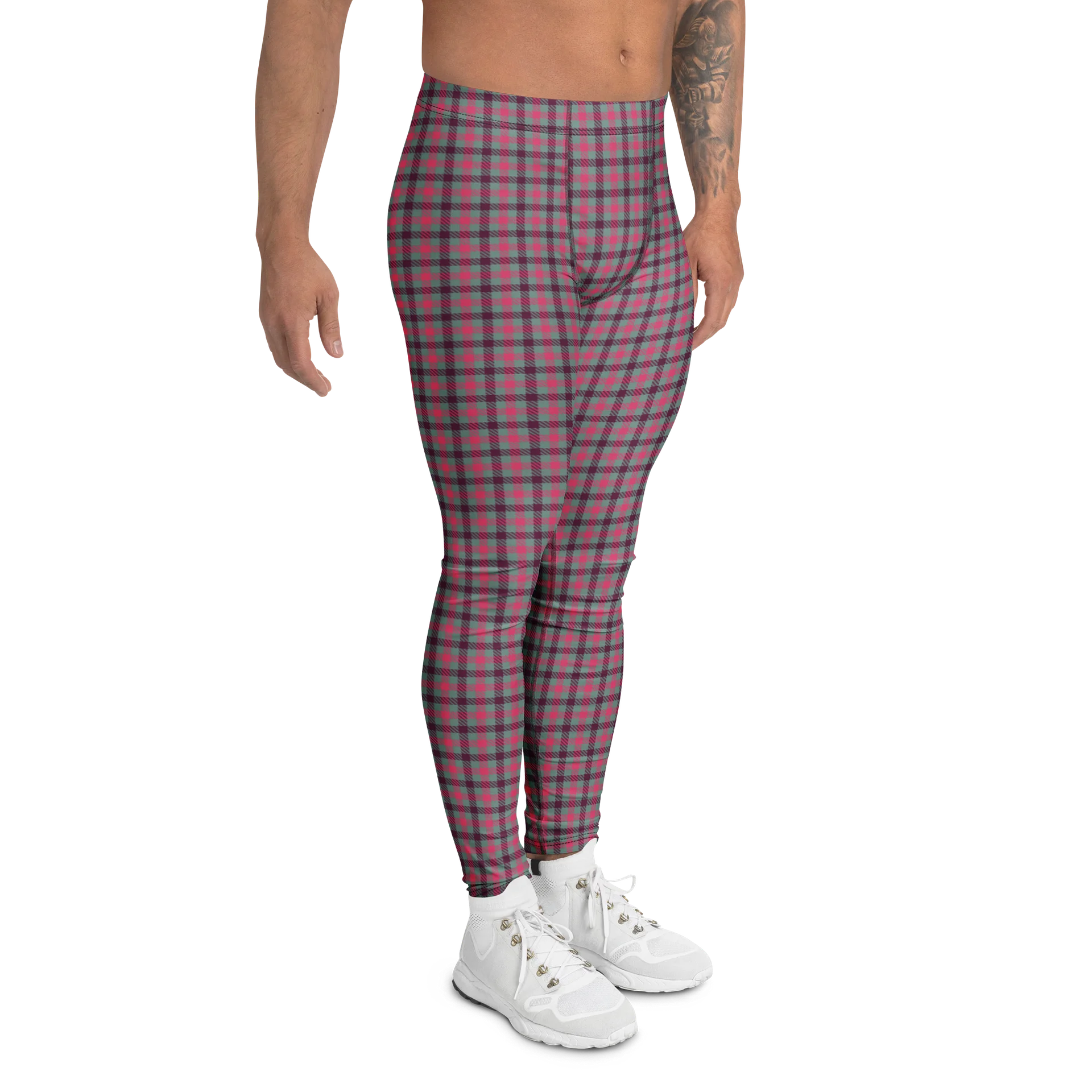 Vintage Plaid Tartan Checkered Men's Leggings product image (3)