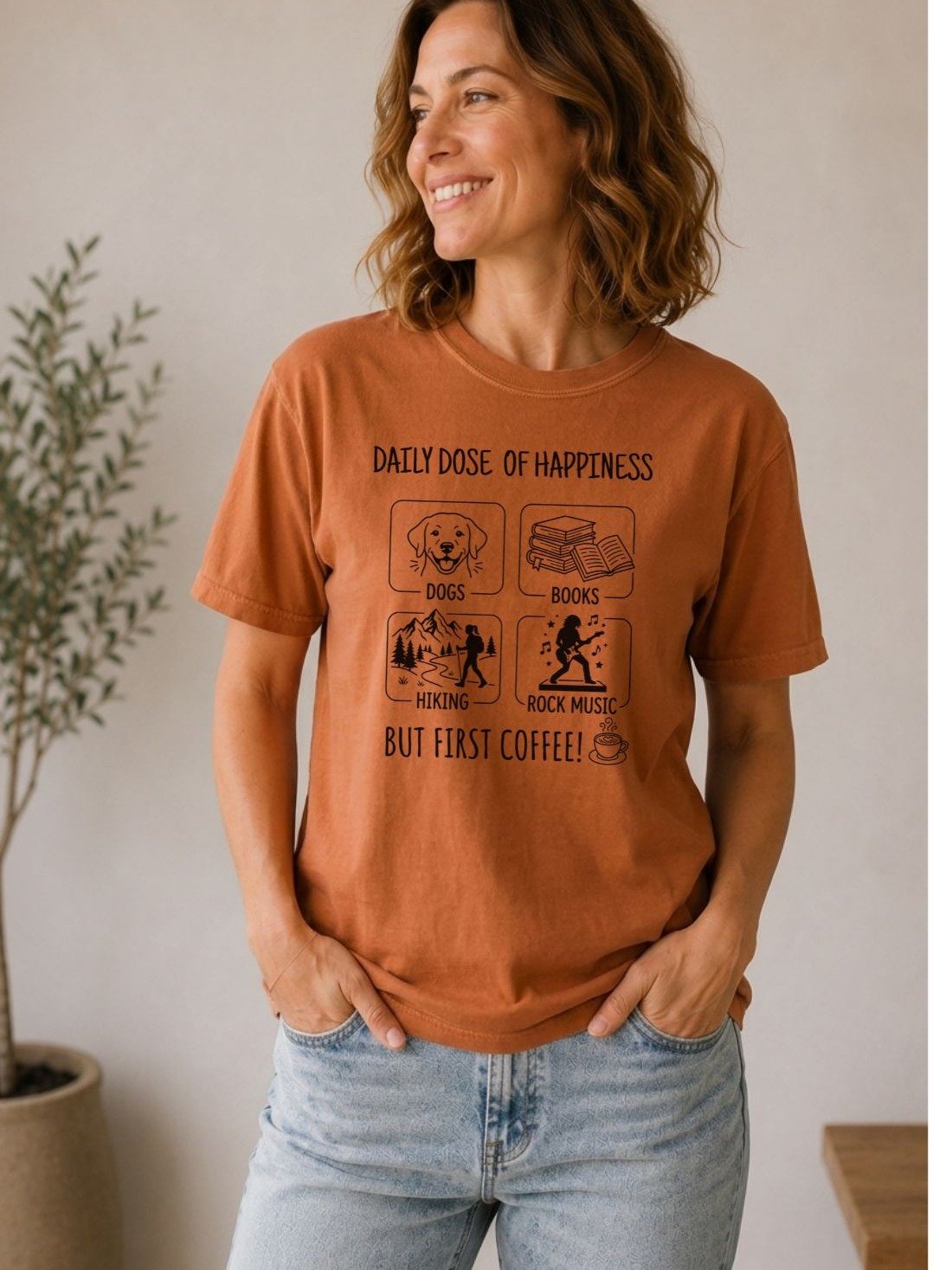 Daily Dose of Happiness - The Ultimate Lifestyle Tee, Comfort Colors Unisex T-shirt product image (48)