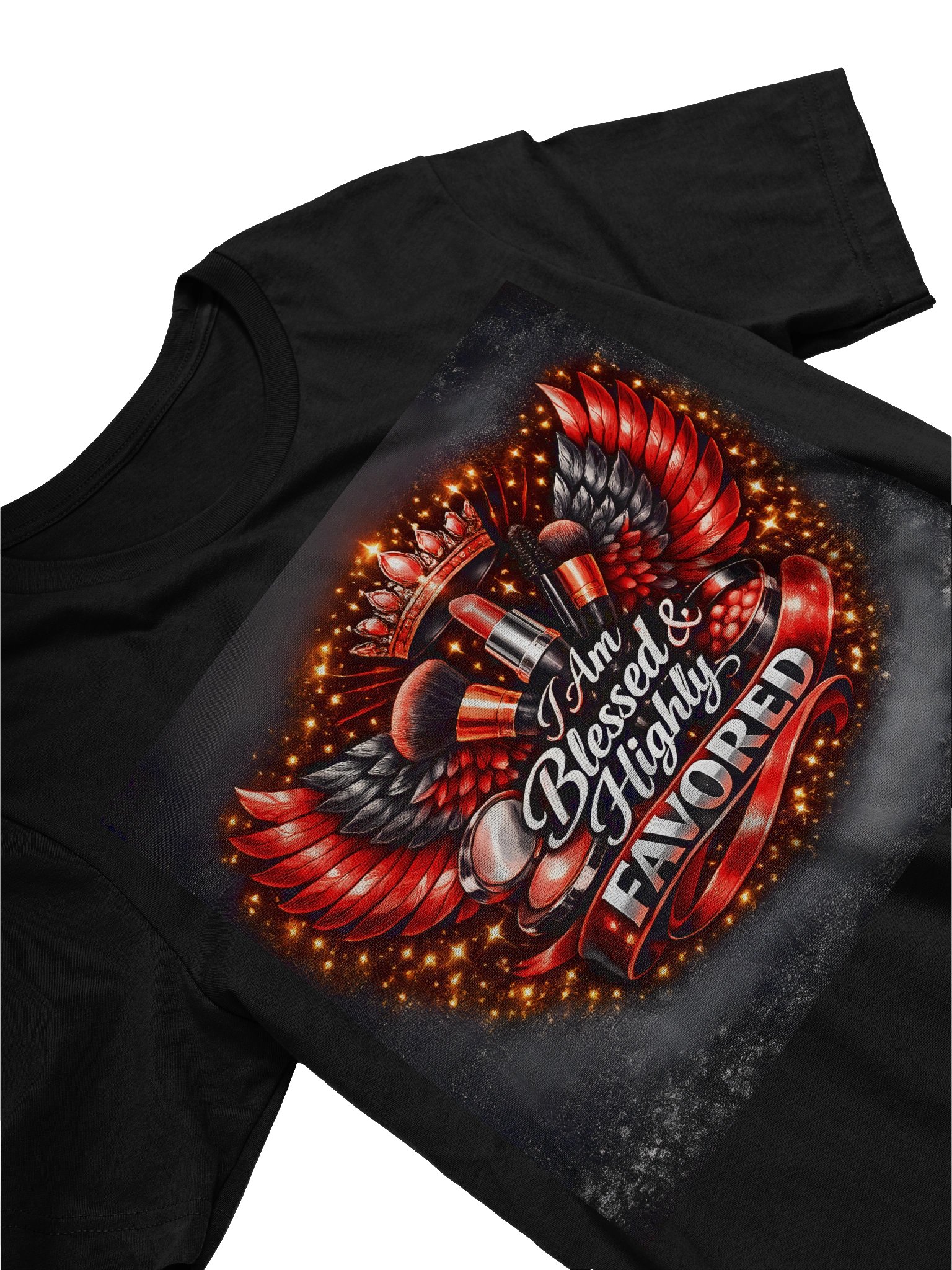 Blessed & Highly FAVORED Glam Wings Tee product image (12)