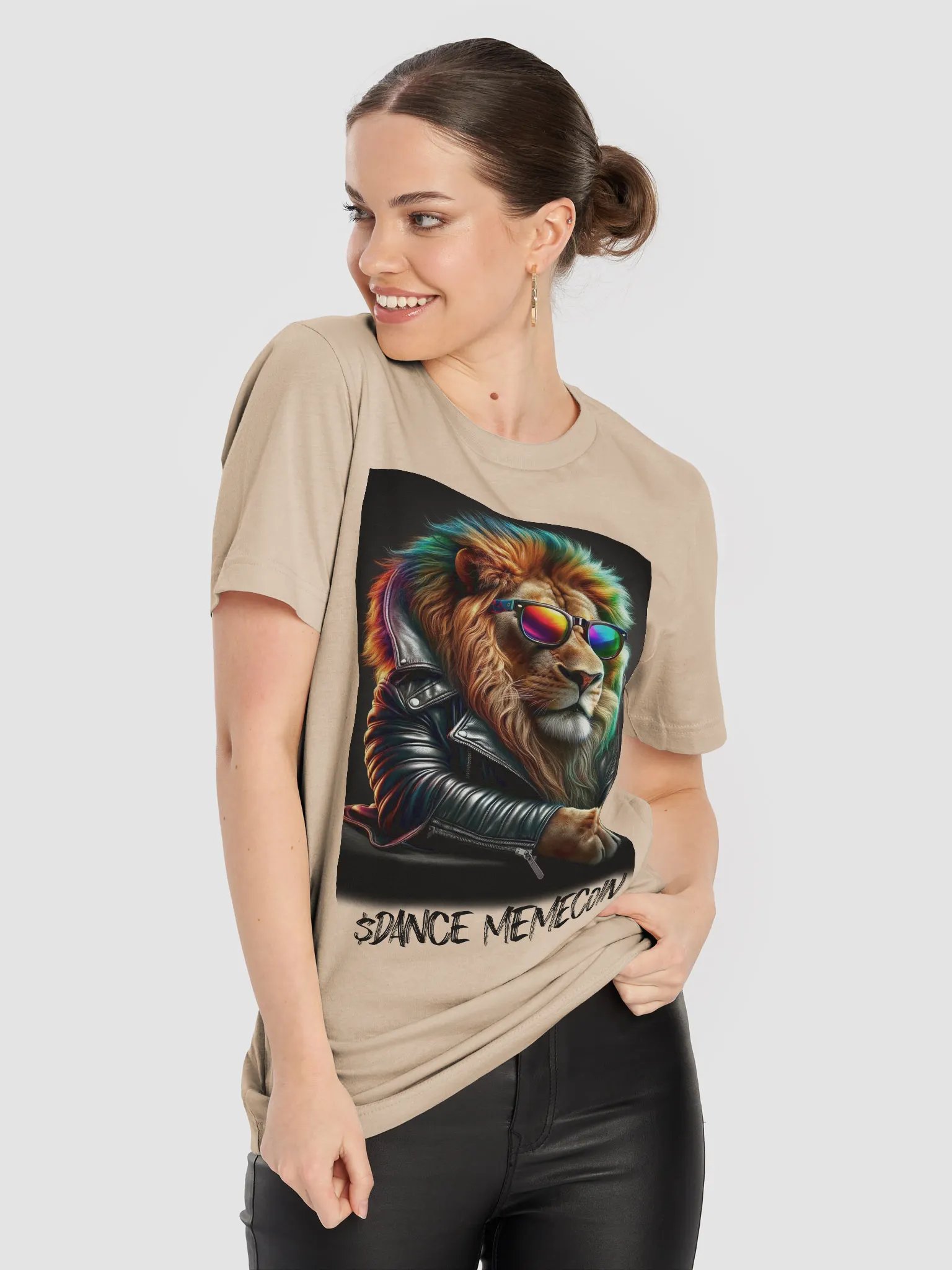 MILLION DADDY - DANCE MEMECOIN - PREMIUM TEE - TAN product image (3)