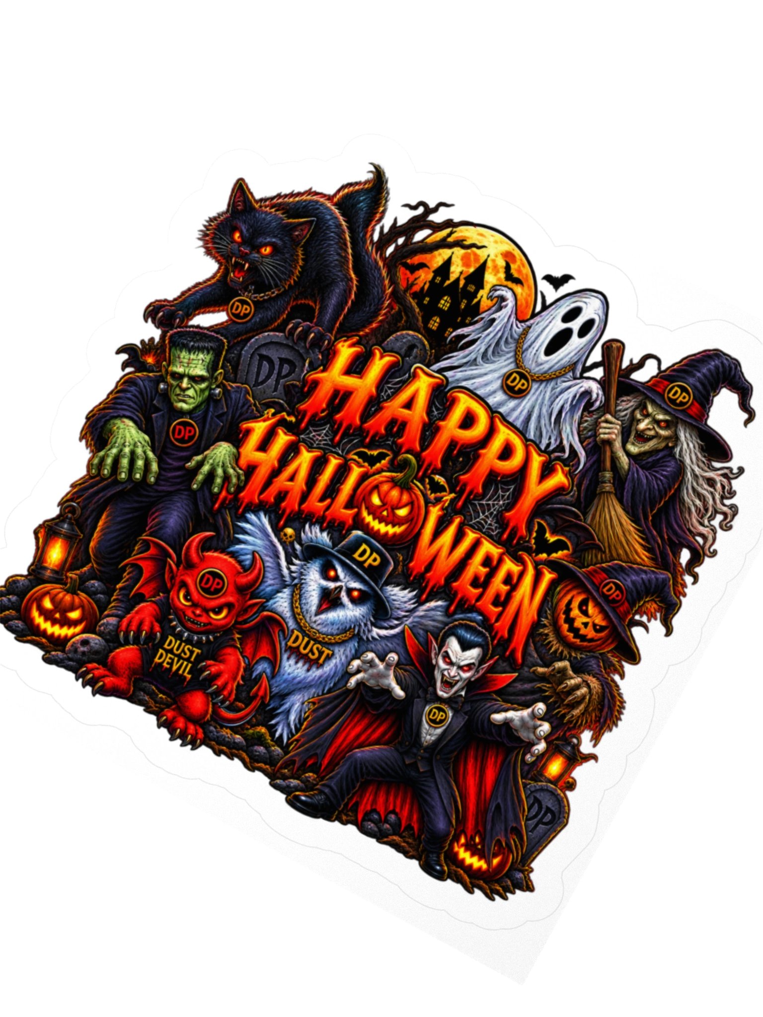 Happy Halloween 3" x 3" sticker product image (2)