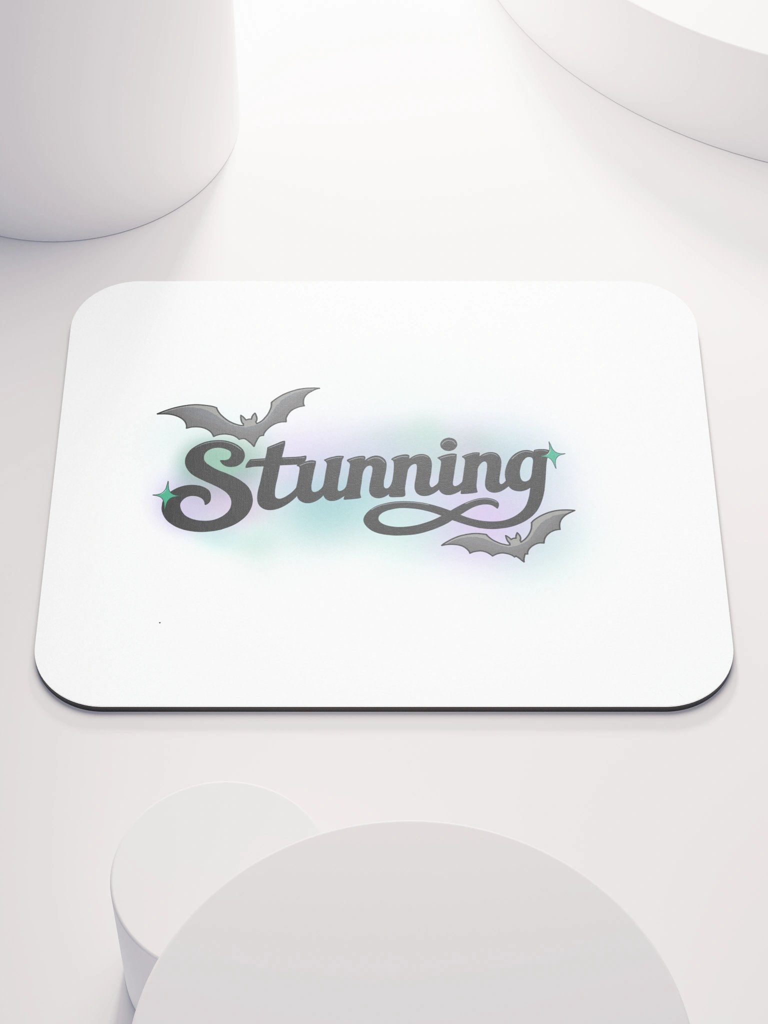 Stunning - Black - White Mouse Pad product image (1)