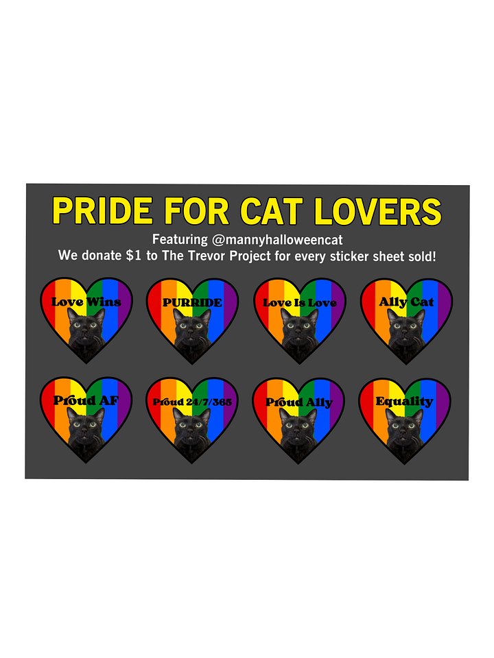 Pride for Cat Lovers sticker sheet product image (1)
