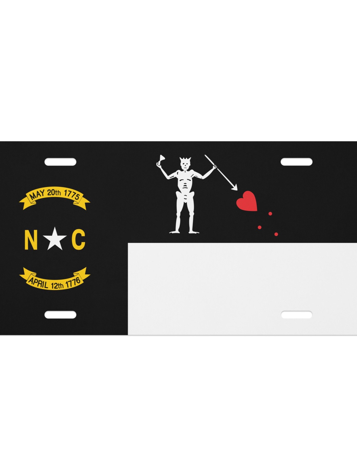 North Carolina Revenge Flag License Plate-Black Edition product image (2)