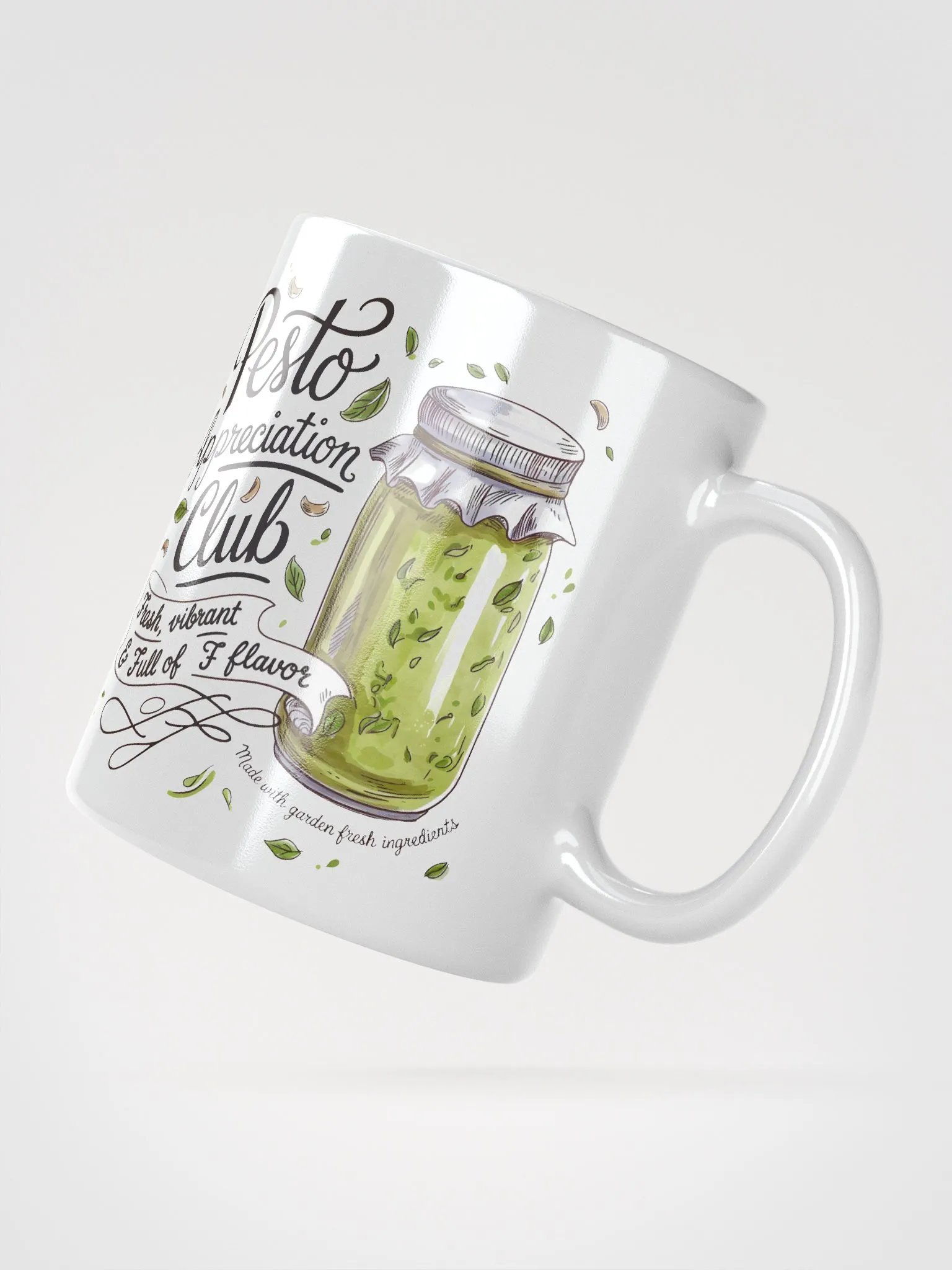 Pesto Appreciation Club White Glossy Mug product image (3)