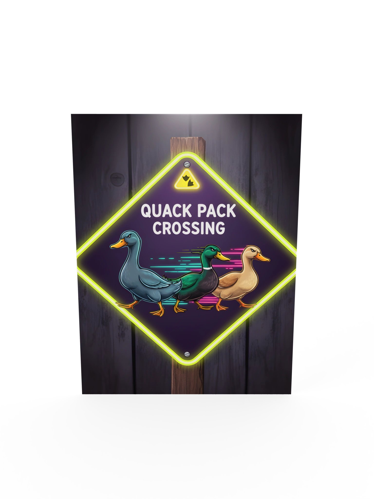 Quack Pack Crossing Neon-Look Sign Art Poster product image (27)