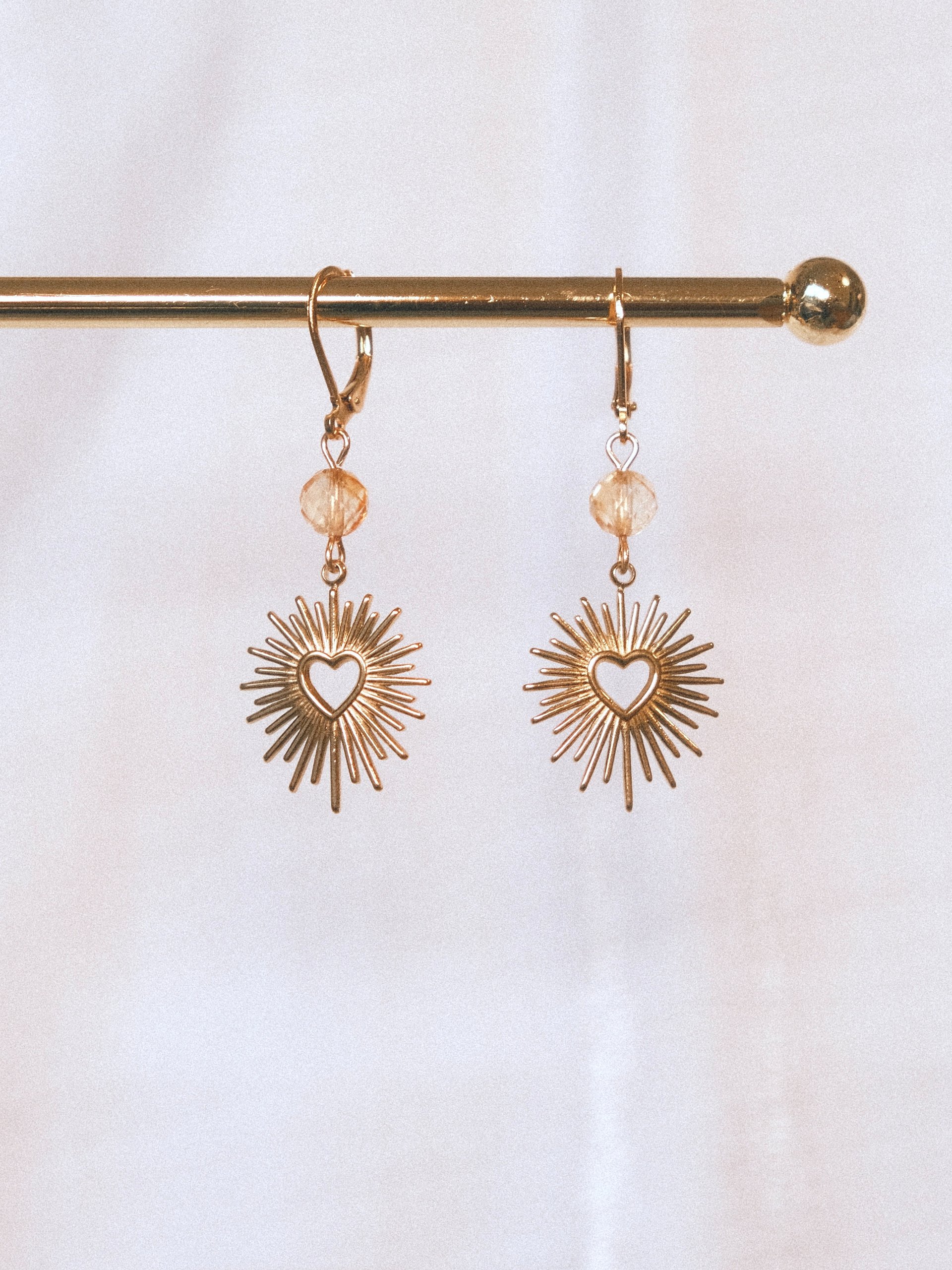 Shining heart - Citrine earrings ❤️‍🔥 product image (3)