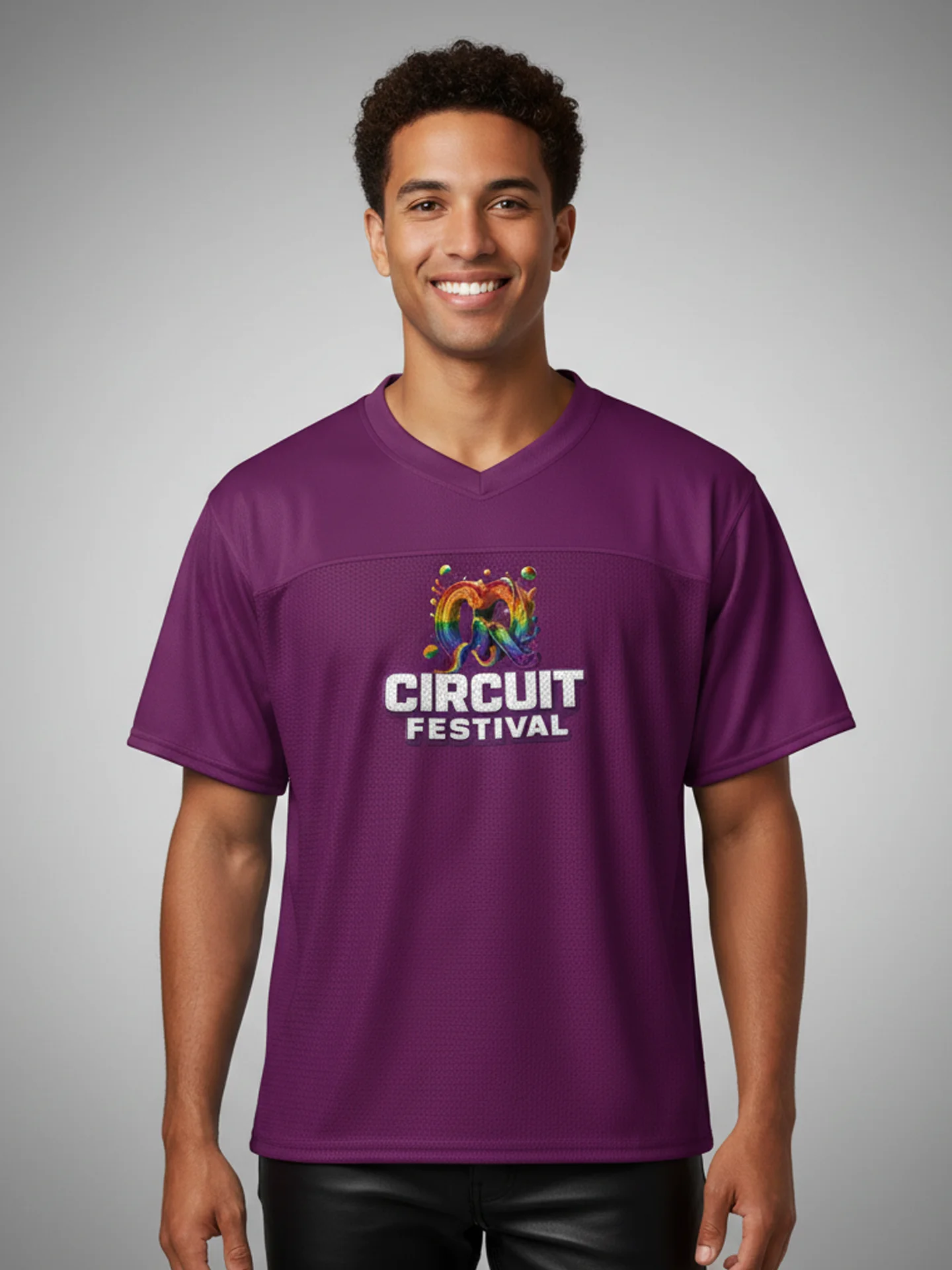 CQ CIRCUIT FESTIVAL PERFORMANCE MESH TEE — PURPLE EDITION product image (1)