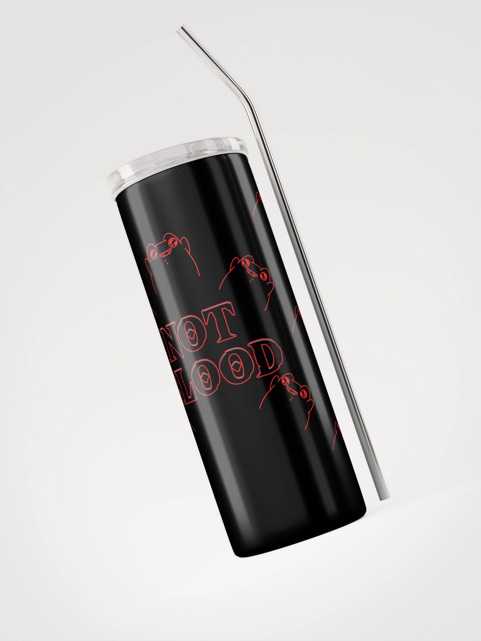 NOT BLOOD Stainless steel tumbler WITH STRAW product image (3)