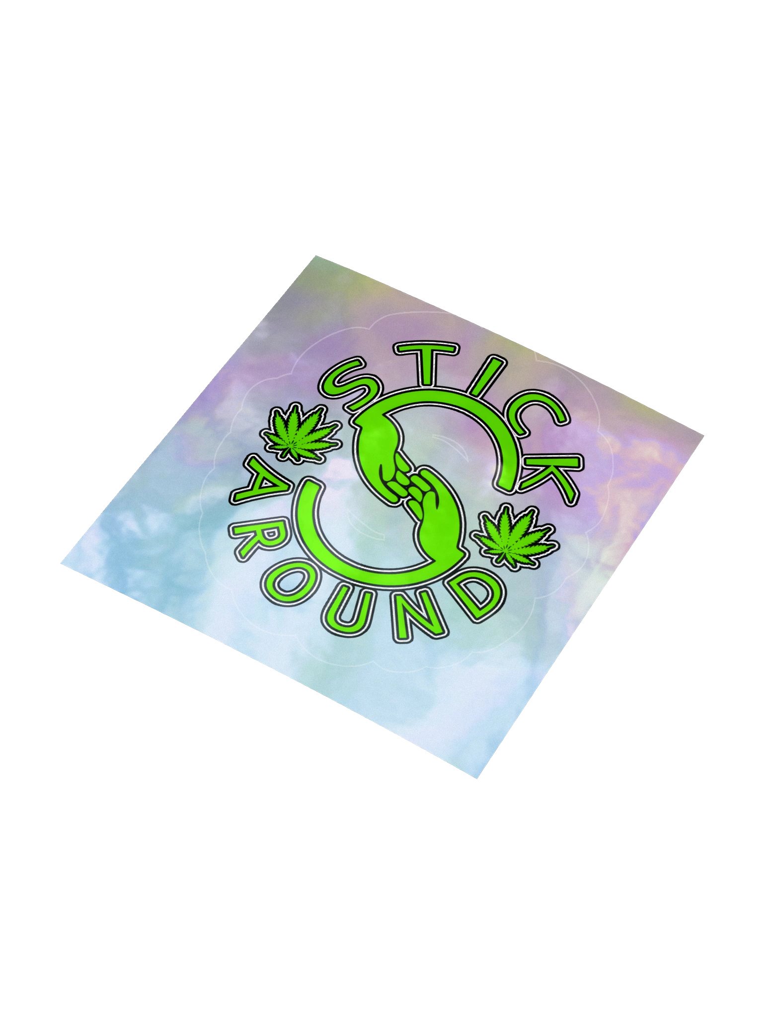 Stick Around Holographic Sticker product image (9)