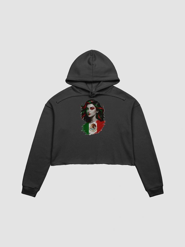 Vivid Mexican Flag Crop Hoodie product image (1)