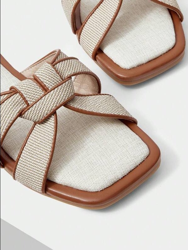 MOTF PREMIUM WOMEN'S SIMPLE SQUARE TOE COMFORTABLE FLAT SANDALS FOR CHRISTMAS SPRING SHOES SUMMER SHOES product image (2)