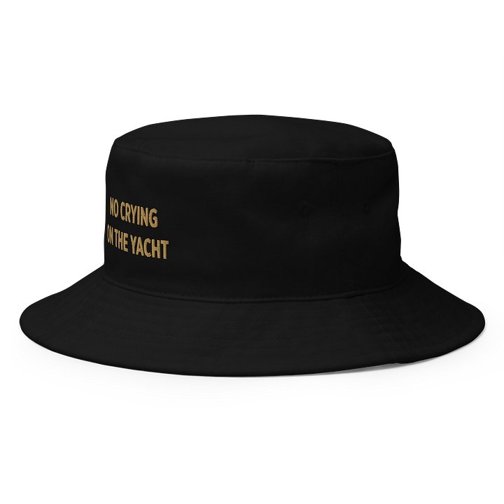 No Crying On The Yacht Embroidered Bucket Hat - Black product image (2)