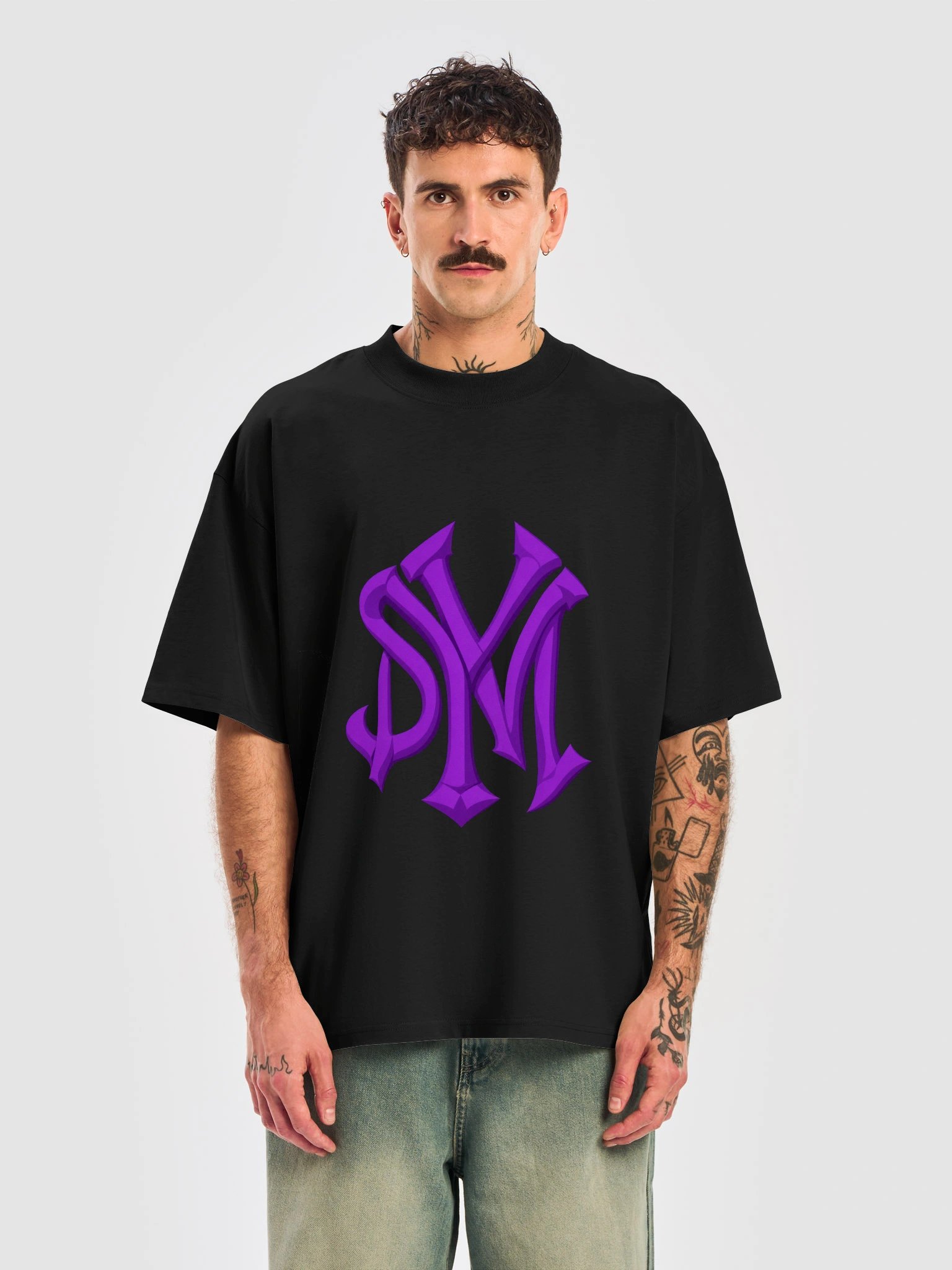 SM Signature Oversized Tee – Neon Palms Edition product image (5)