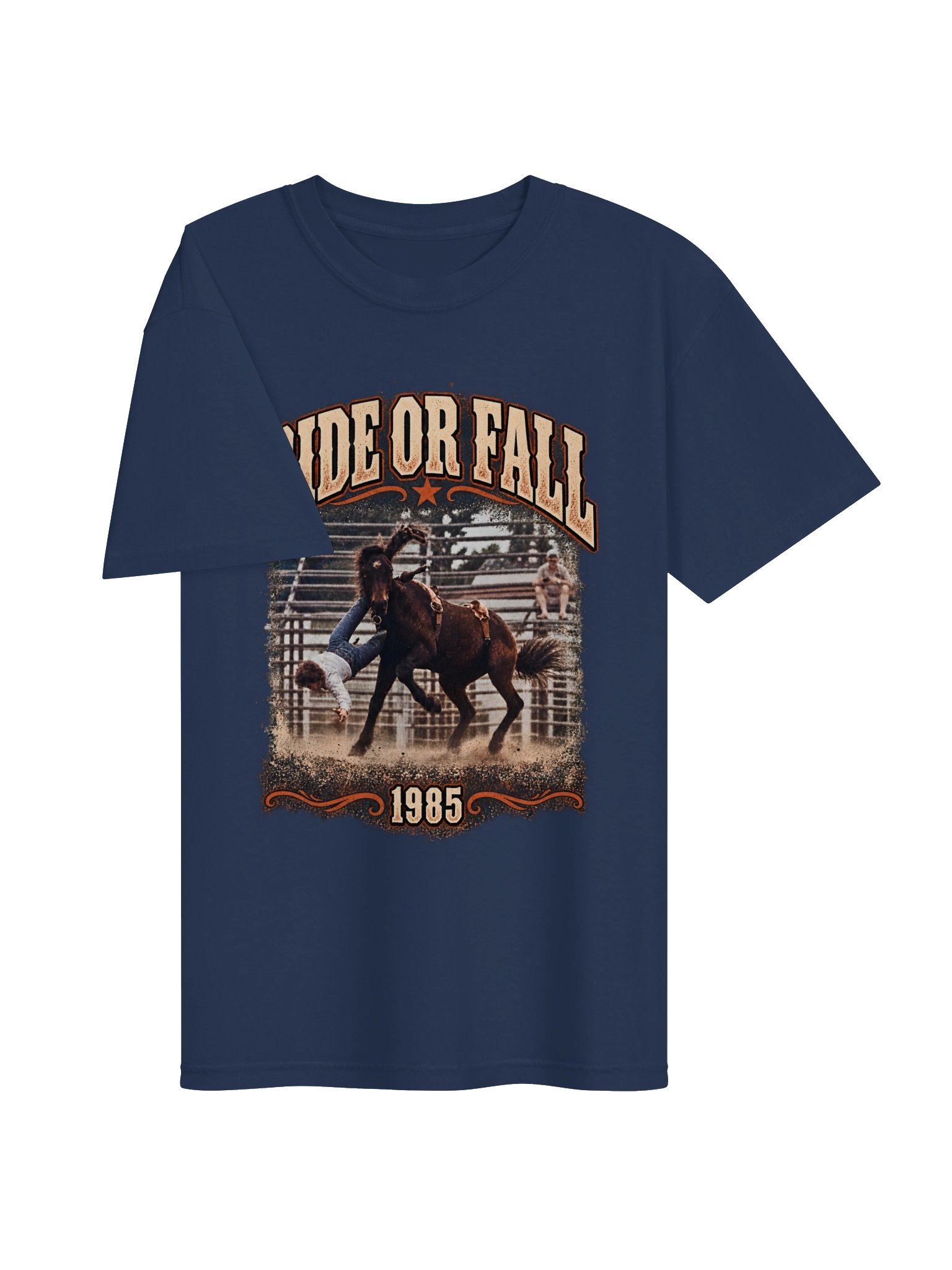 Bronc Riding Shirt — Ride or Fall Two-Sided Rodeo Tee | Broken Arena™ product image (5)