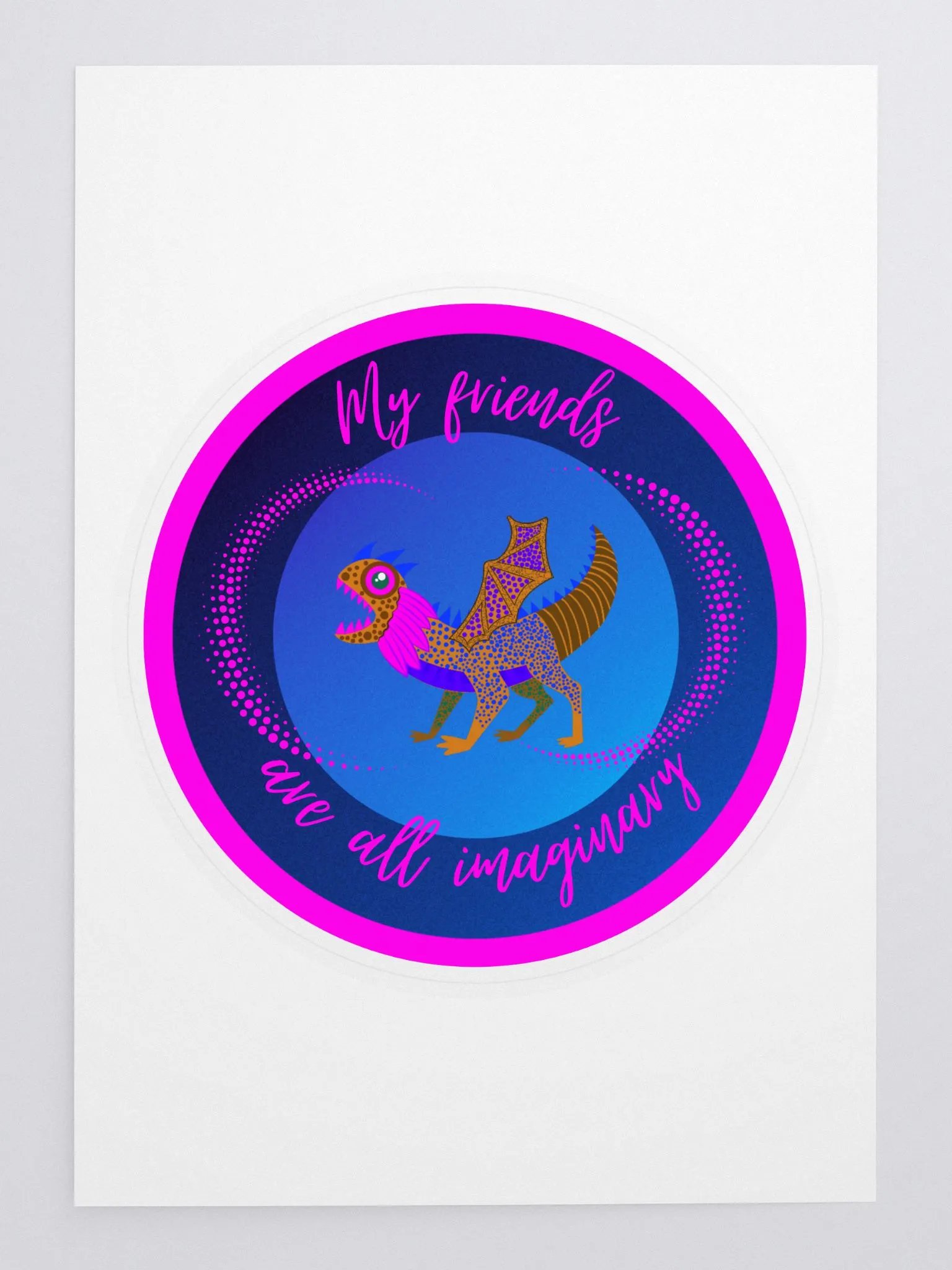My Friends are all Imaginary Sticker product image (3)
