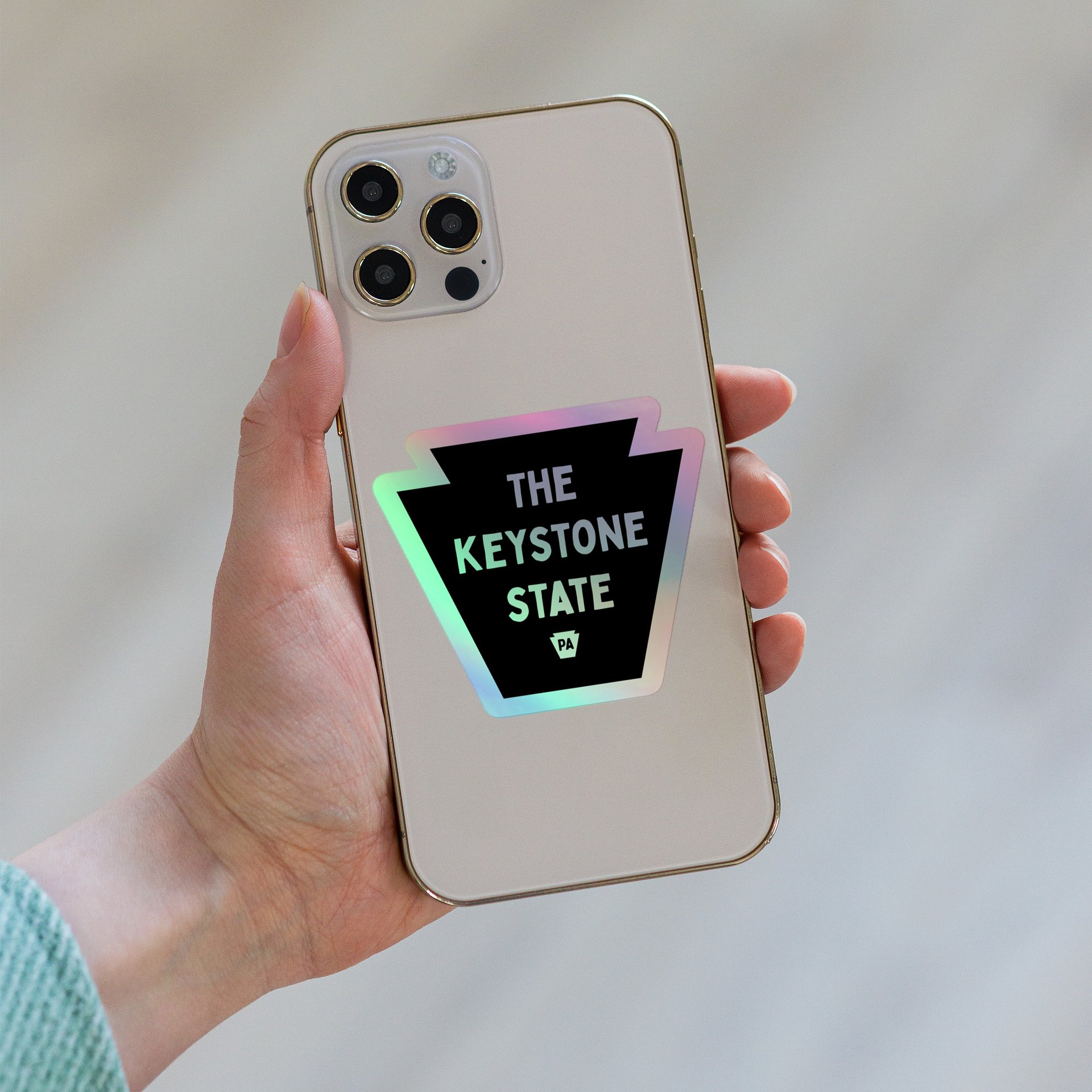 Keystone State Holographic Sticker | Bubble-free application product image (3)