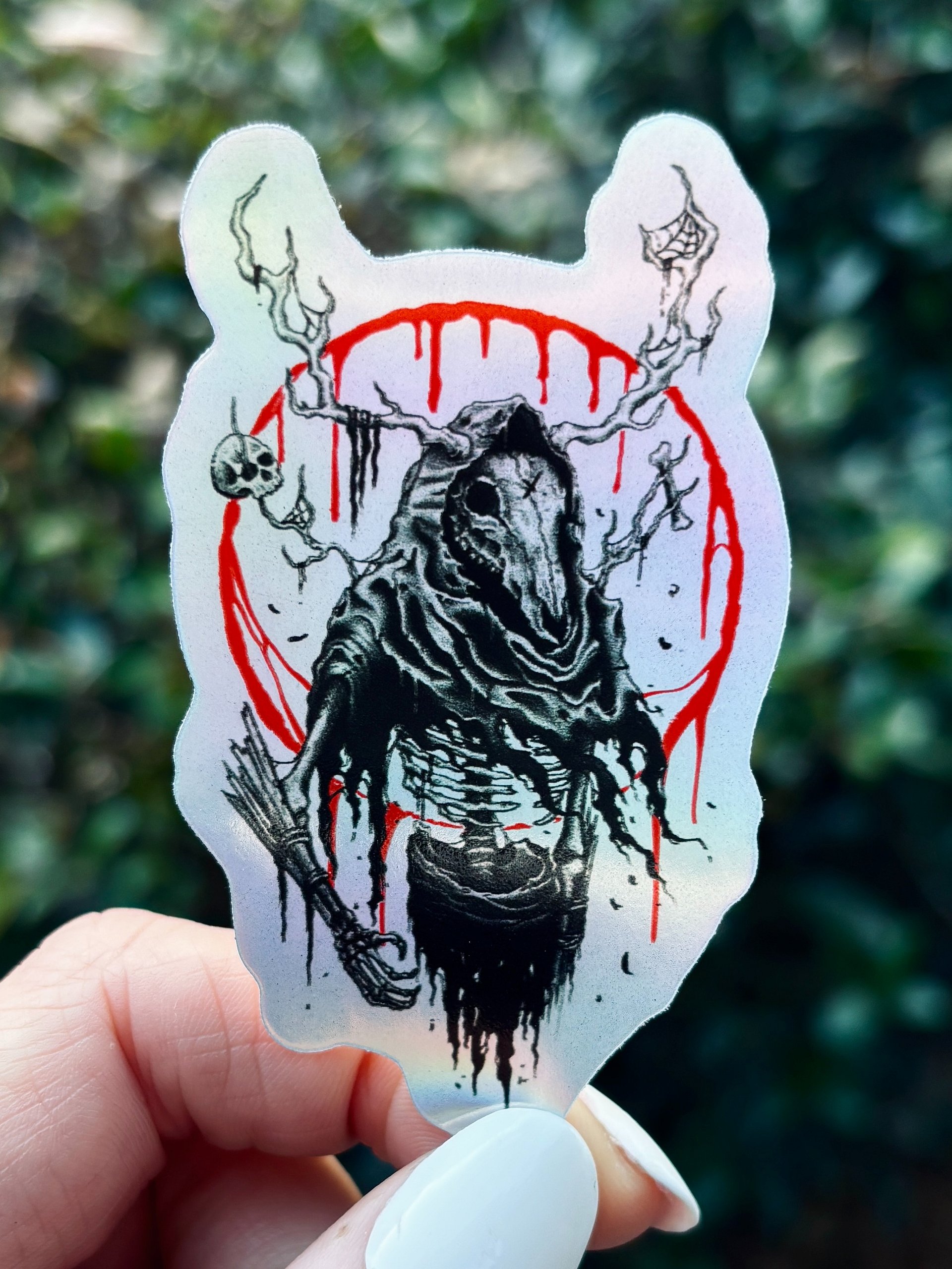 Holographic Leshy Demon Vinyl Sticker product image (1)