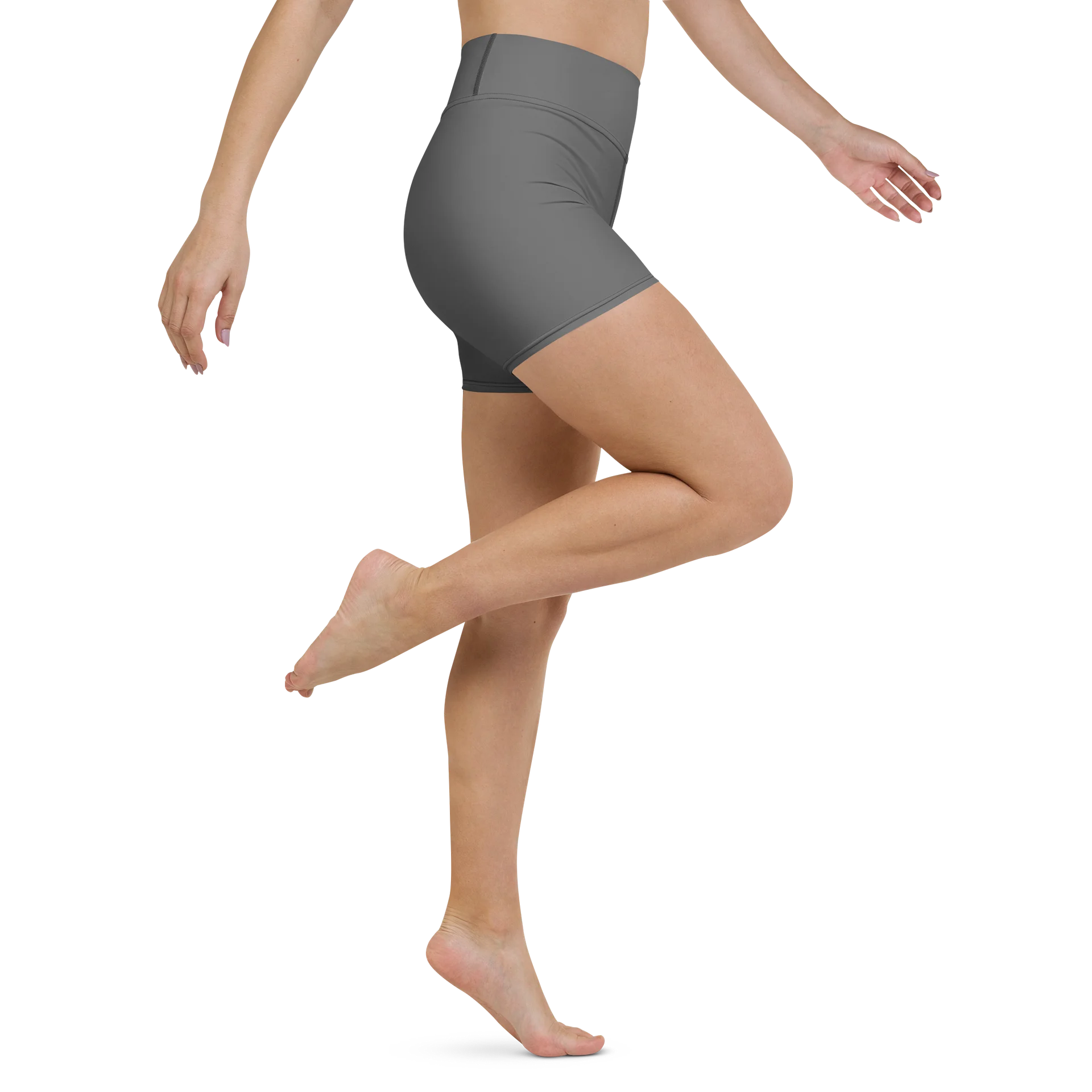 His House Womens Yoga Shorts - Grey product image (6)