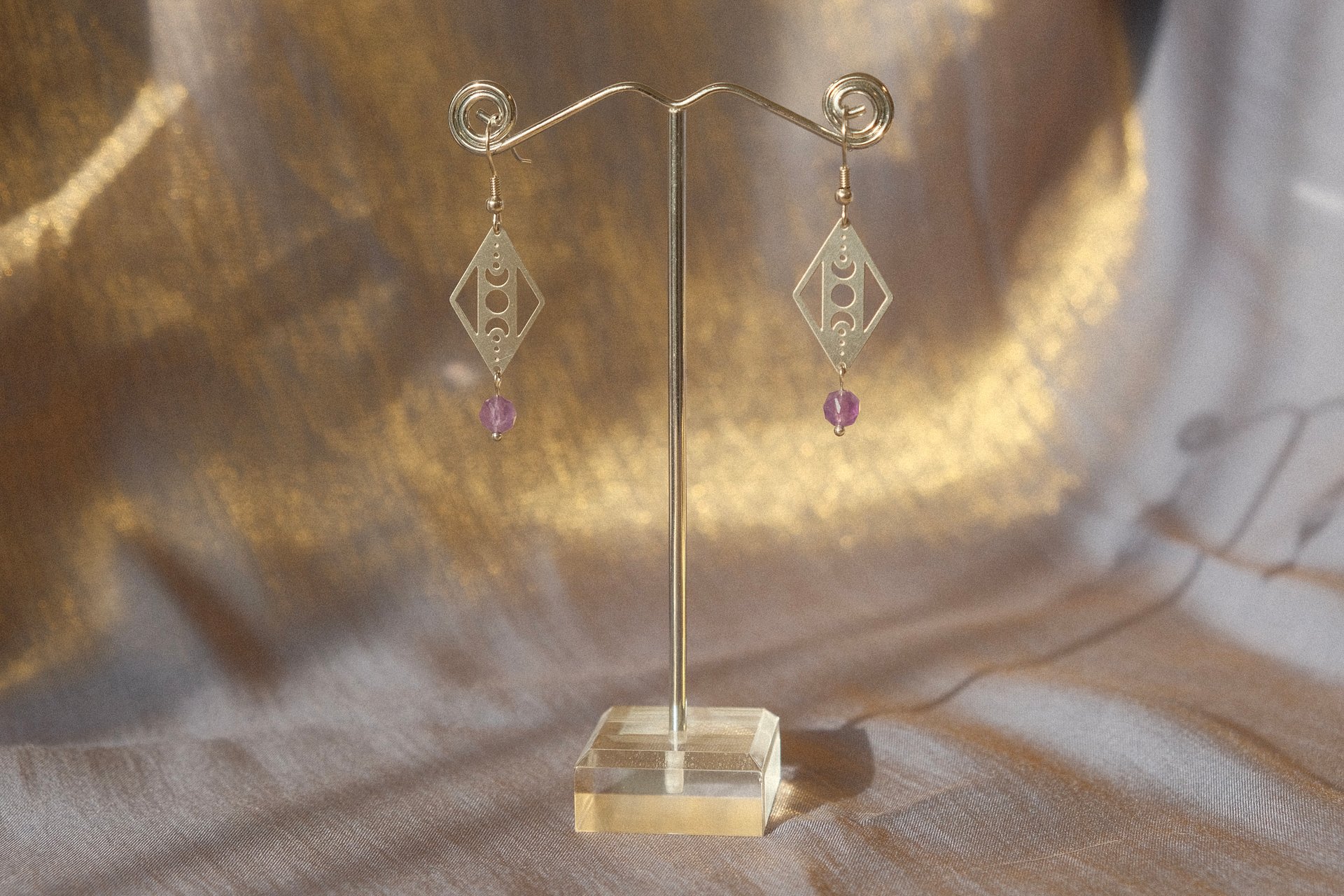 Amethyst Moon Phases Earrings product image (11)