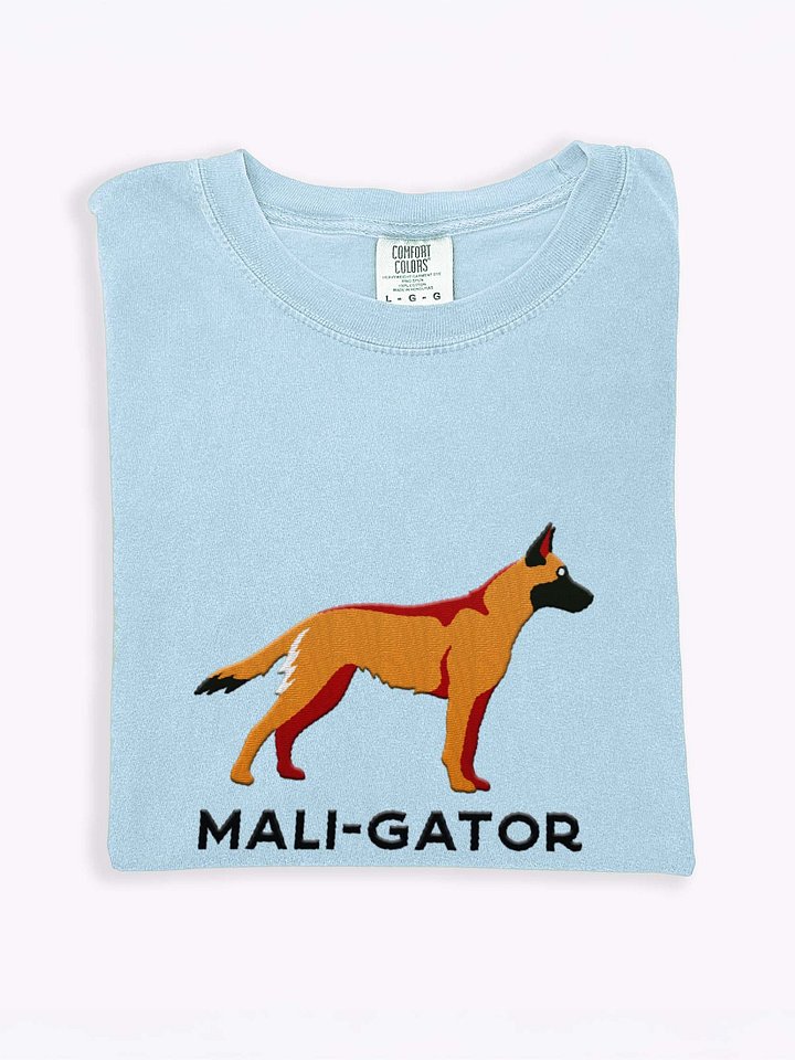 Mali-Gator T-Shirt(Embroidered) of a Belgian Malinois(Tan) product image (1)