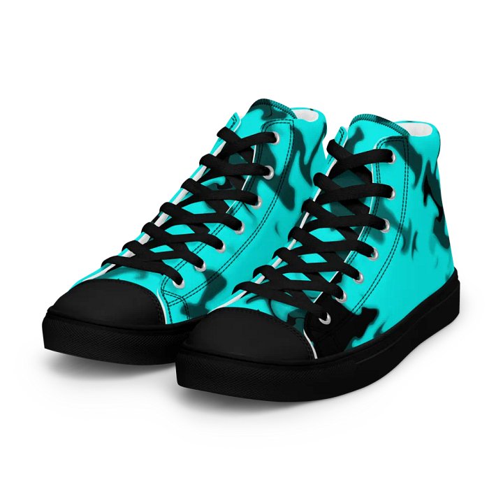 in the blue High Top Canvas shoes (womens) product image (2)