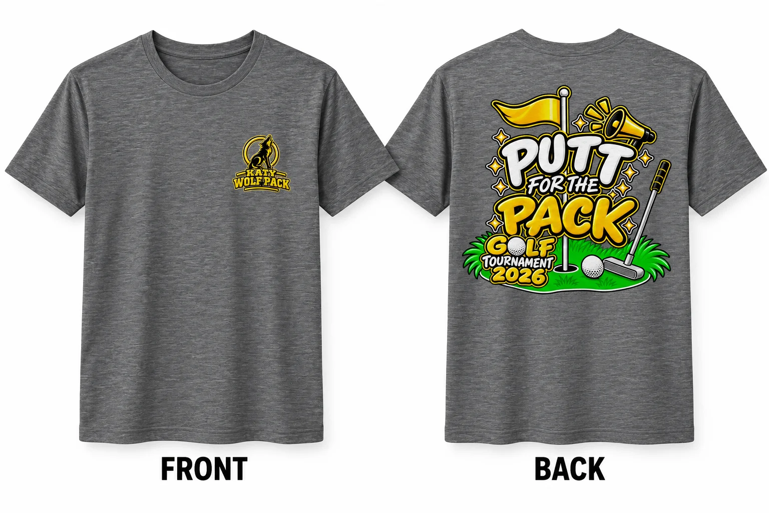 Limited Edition/Limited Sizes-GRAY-Putt For The Pack Fundraiser Tee product image (1)