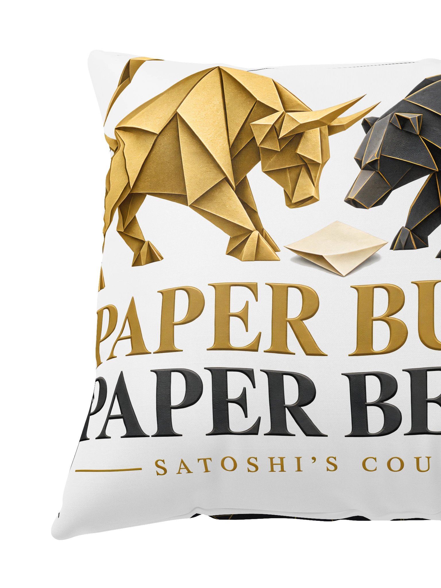 Paper Bulls. Paper Bears. — All-Over Print Pillow product image (3)