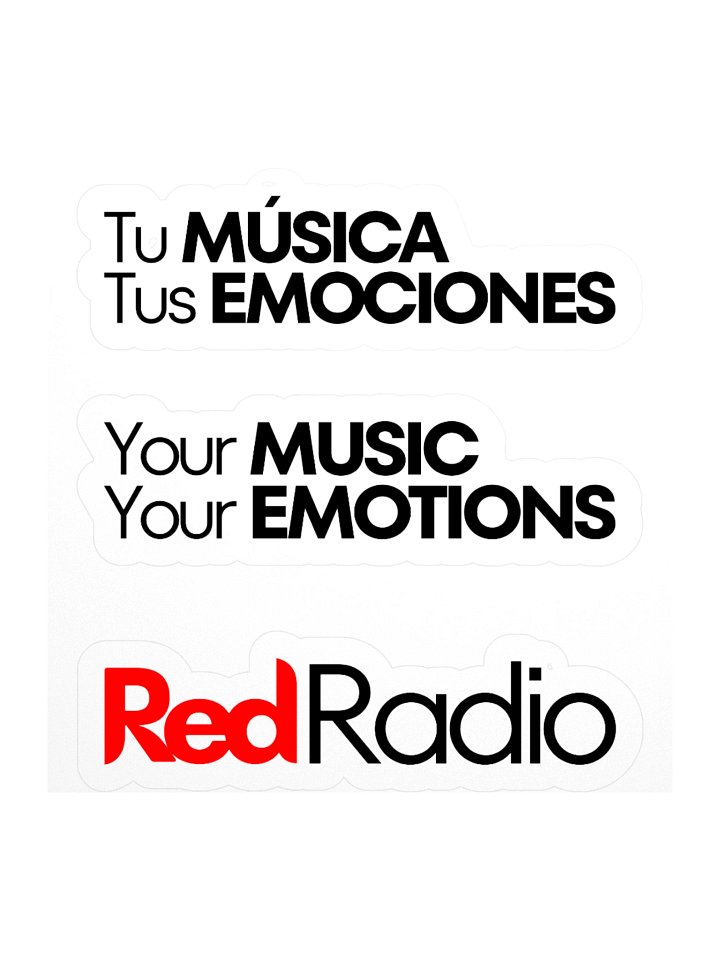 RedRadio Stickers (with English and Spanish Tagline) product image (1)