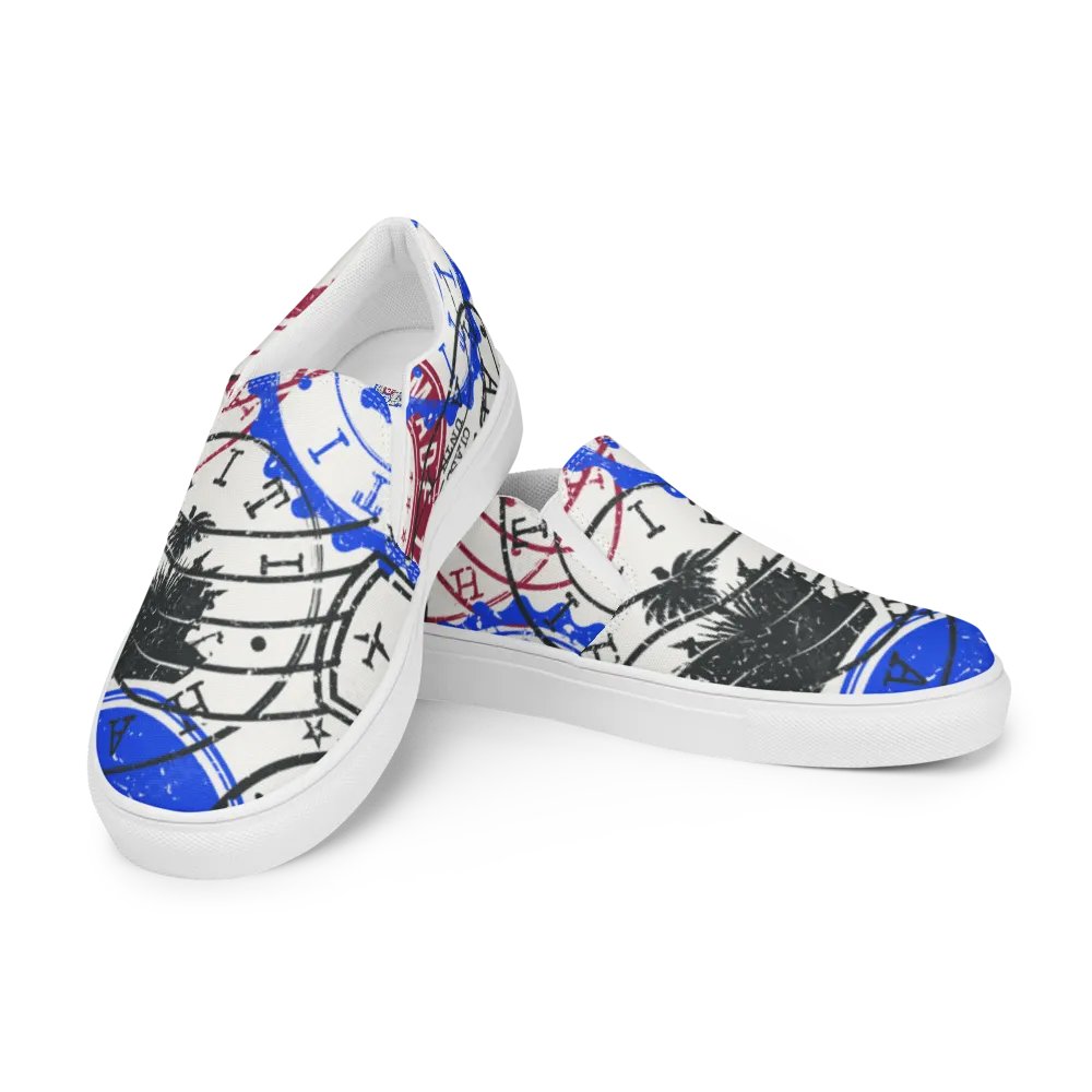Haiti Stamp Women's Slip-On Shoes product image (11)