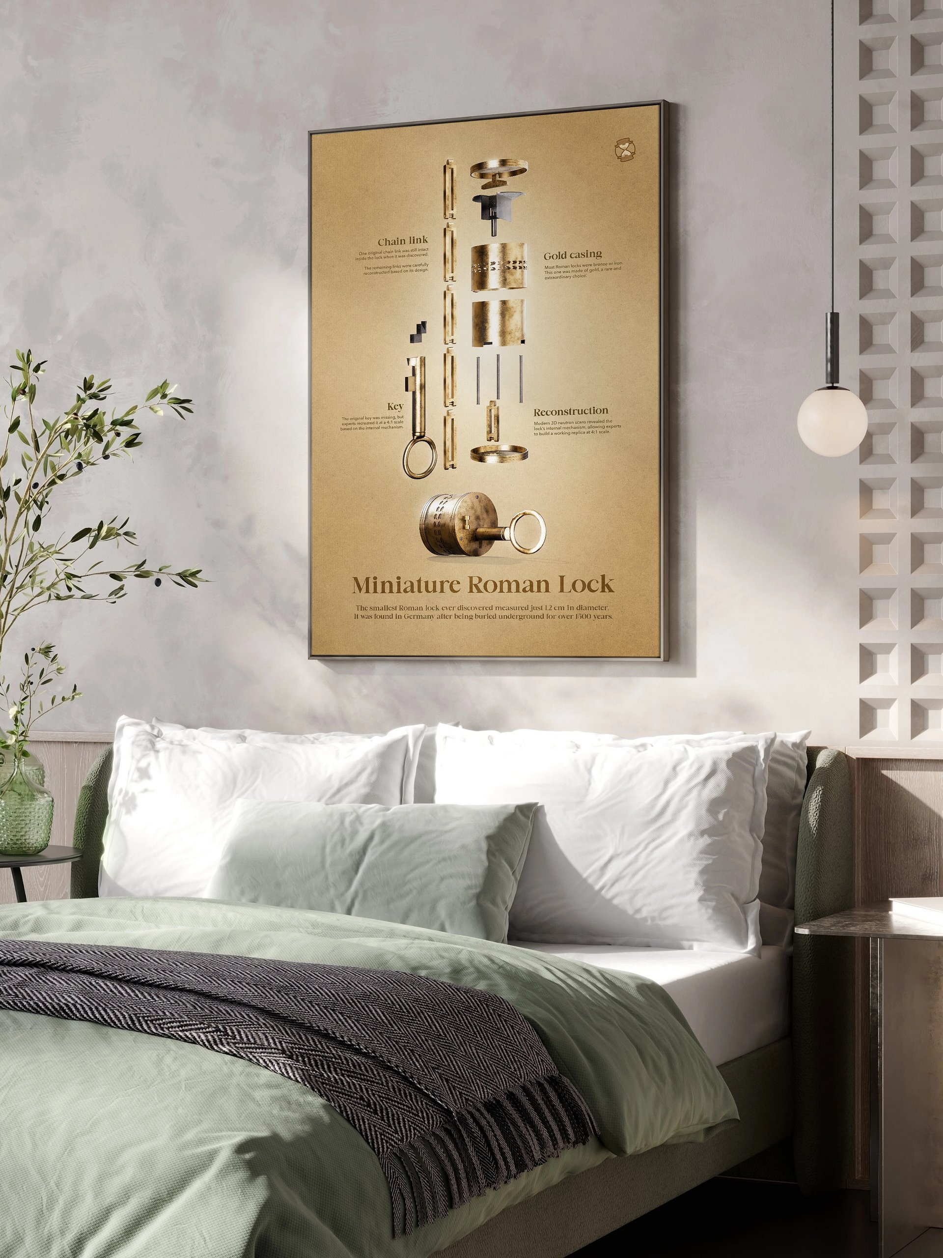 Miniature Roman Lock (Framed Poster) product image (1)