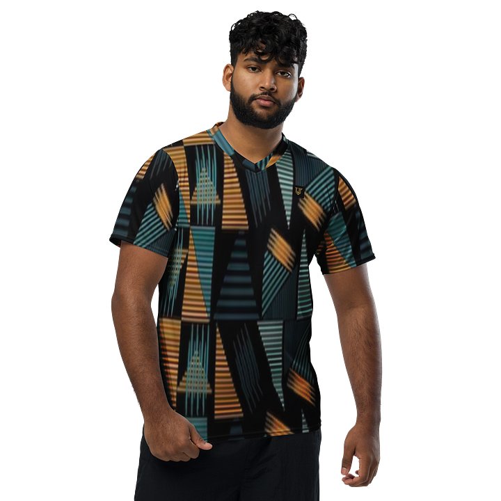 Lafate Store Designer Full Print Shirt Black Multicolor product image (1)