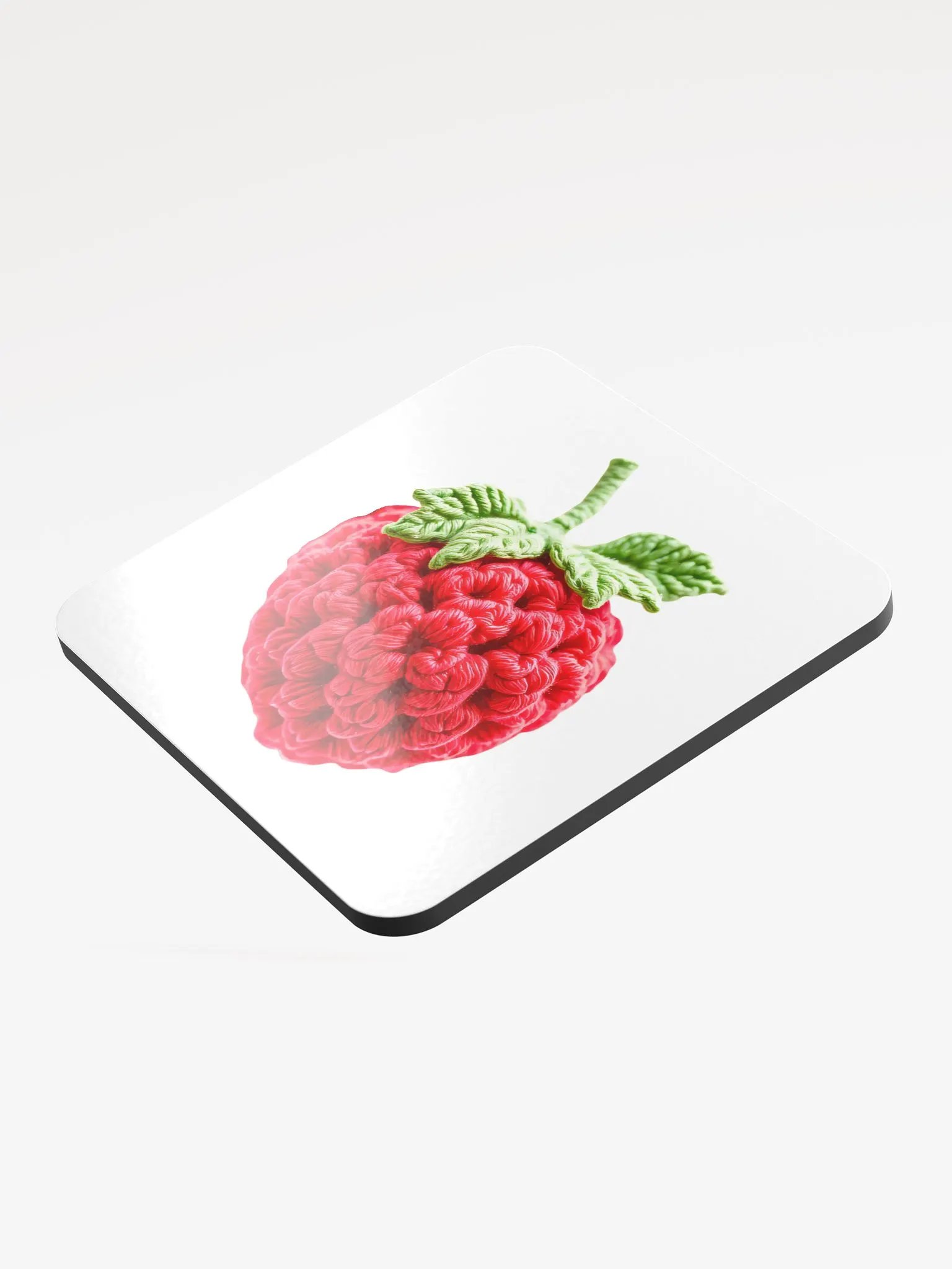 CozyAvocado Glossed Cork Coaster Raspberry #1 product image (3)