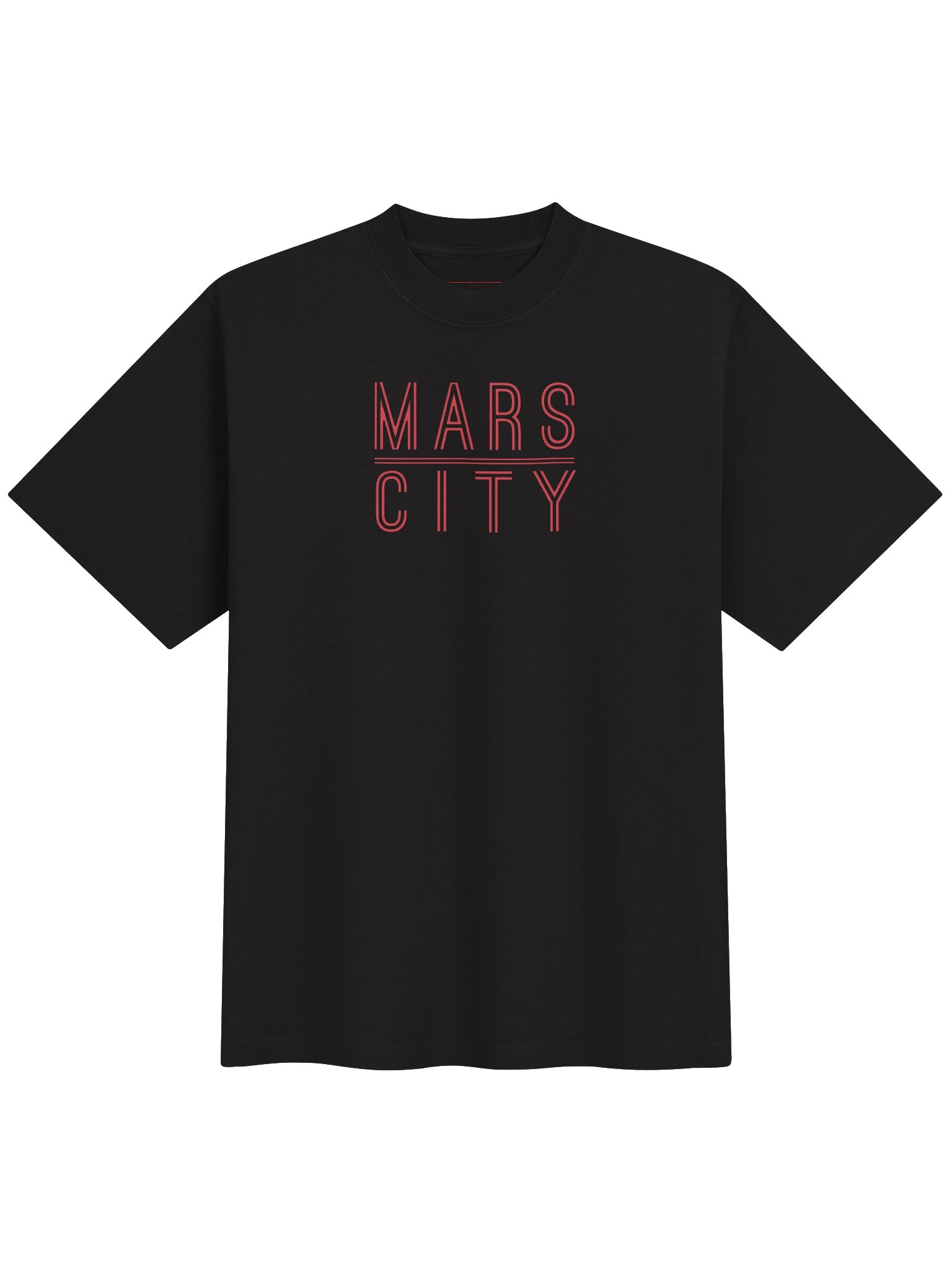 MARS CITY Red Outline Letters Box Tee product image (2)