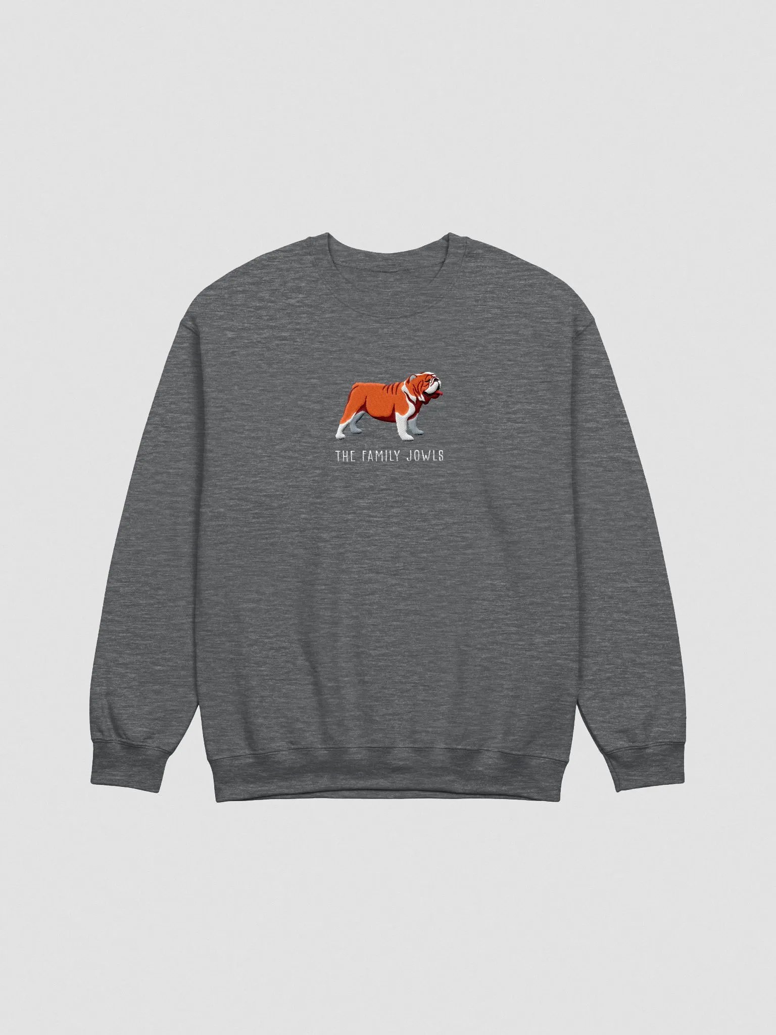 The Family Jowls Sweatshirt (Embroidered) of an English Bulldog product image (4)