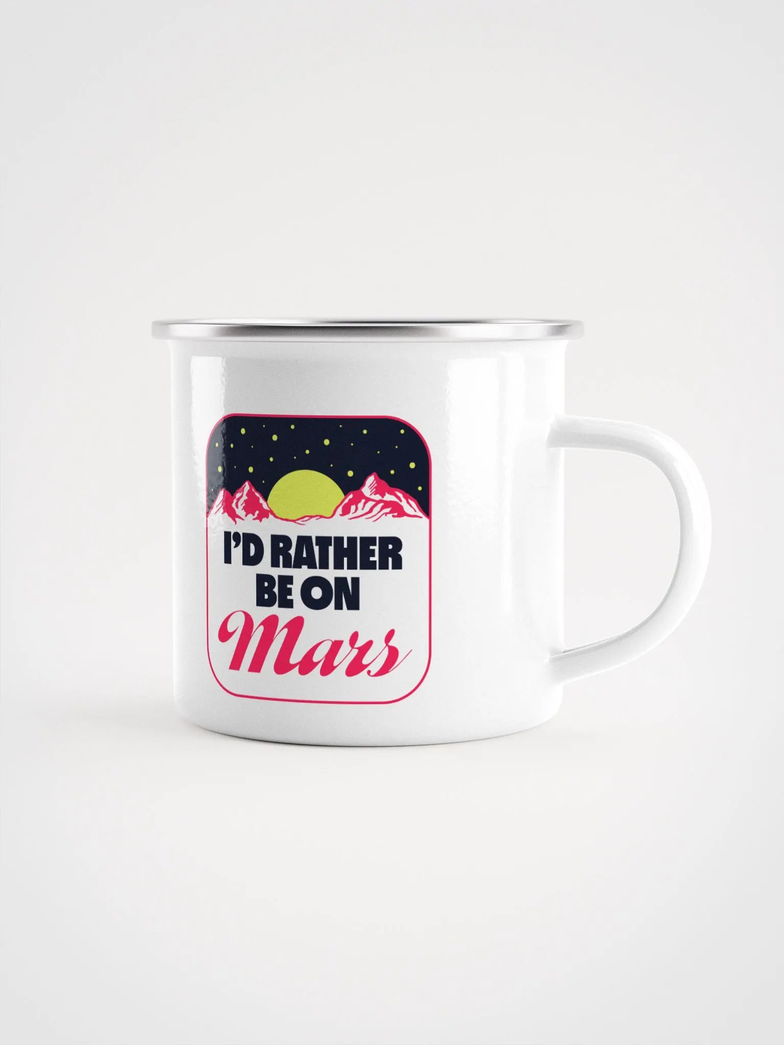 Rather Be On Mars Enamel Mug product image (1)