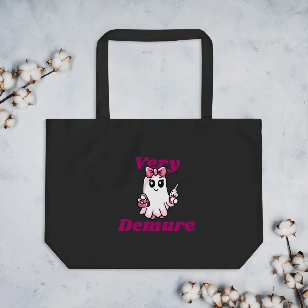 Very Demure Cute Ghost Organic Cotton Tote product image (5)
