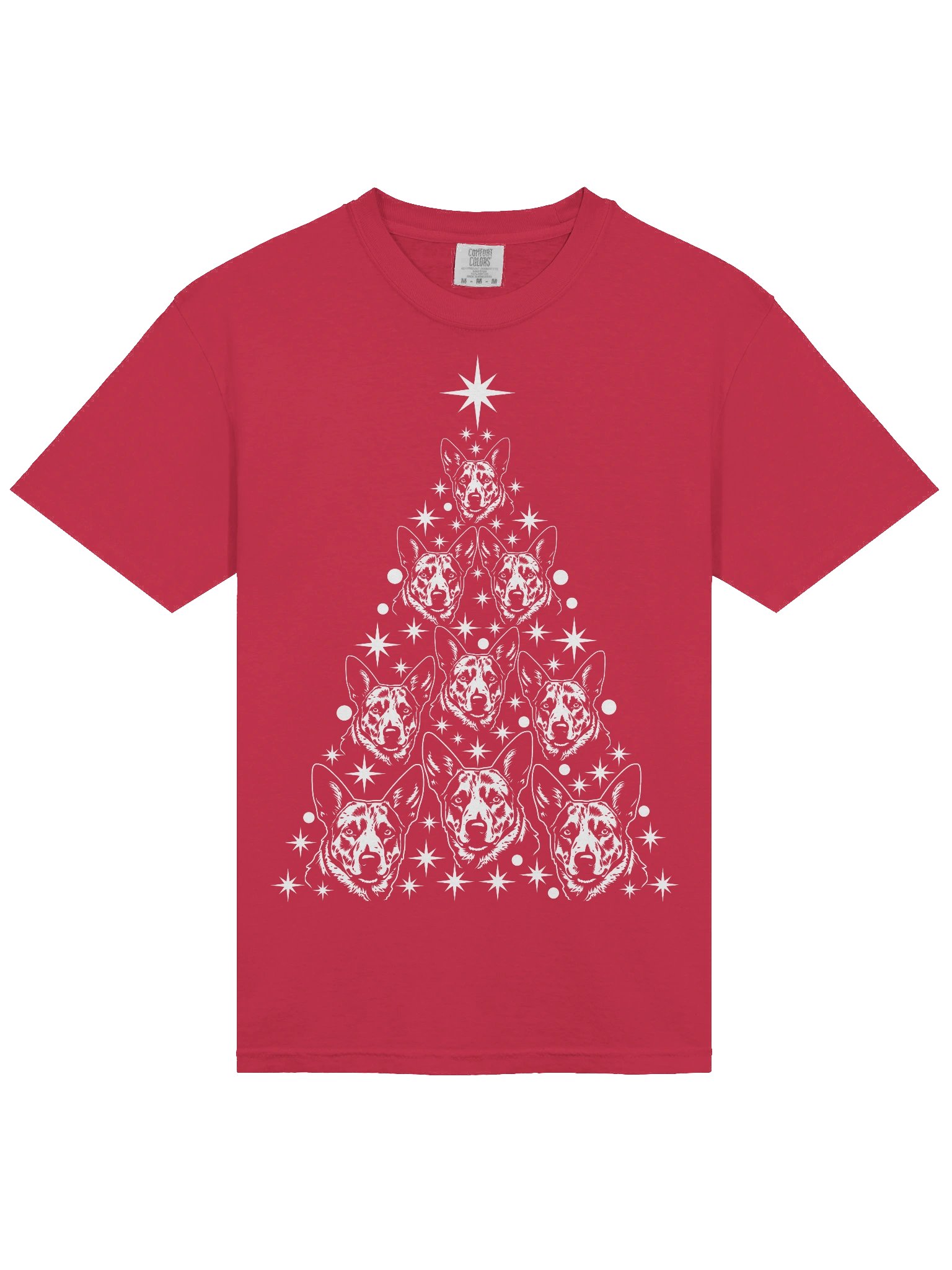 Australian Cattle Dog Christmas Tree T-Shirt(Blue/Red Heeler) product image (5)