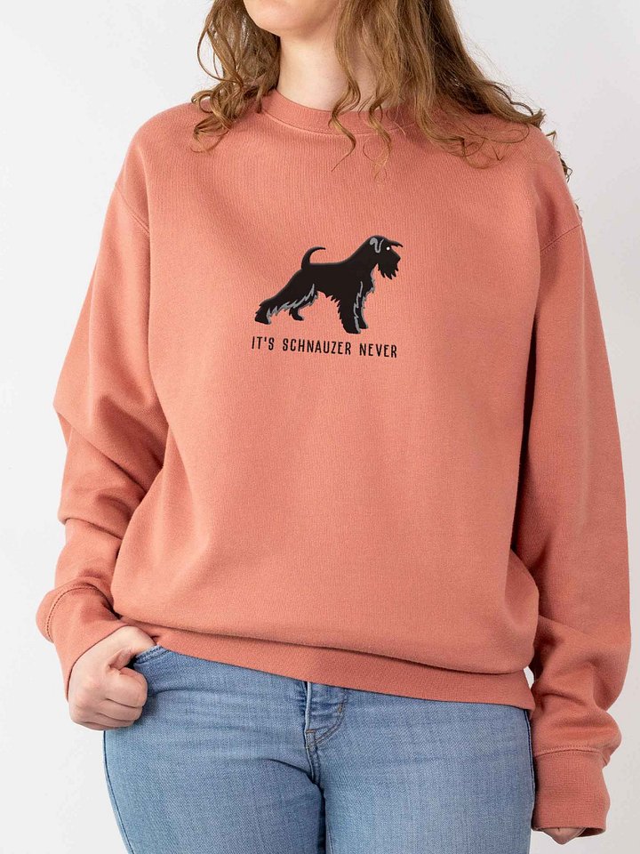 It's Schnauzer Never Sweatshirt (Embroidered) of a Miniature Schnauzer(Black) product image (2)