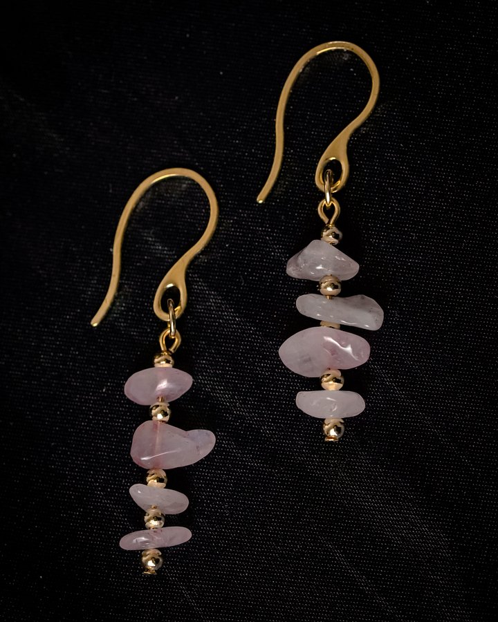 Rose Quartz Earrings product image (1)