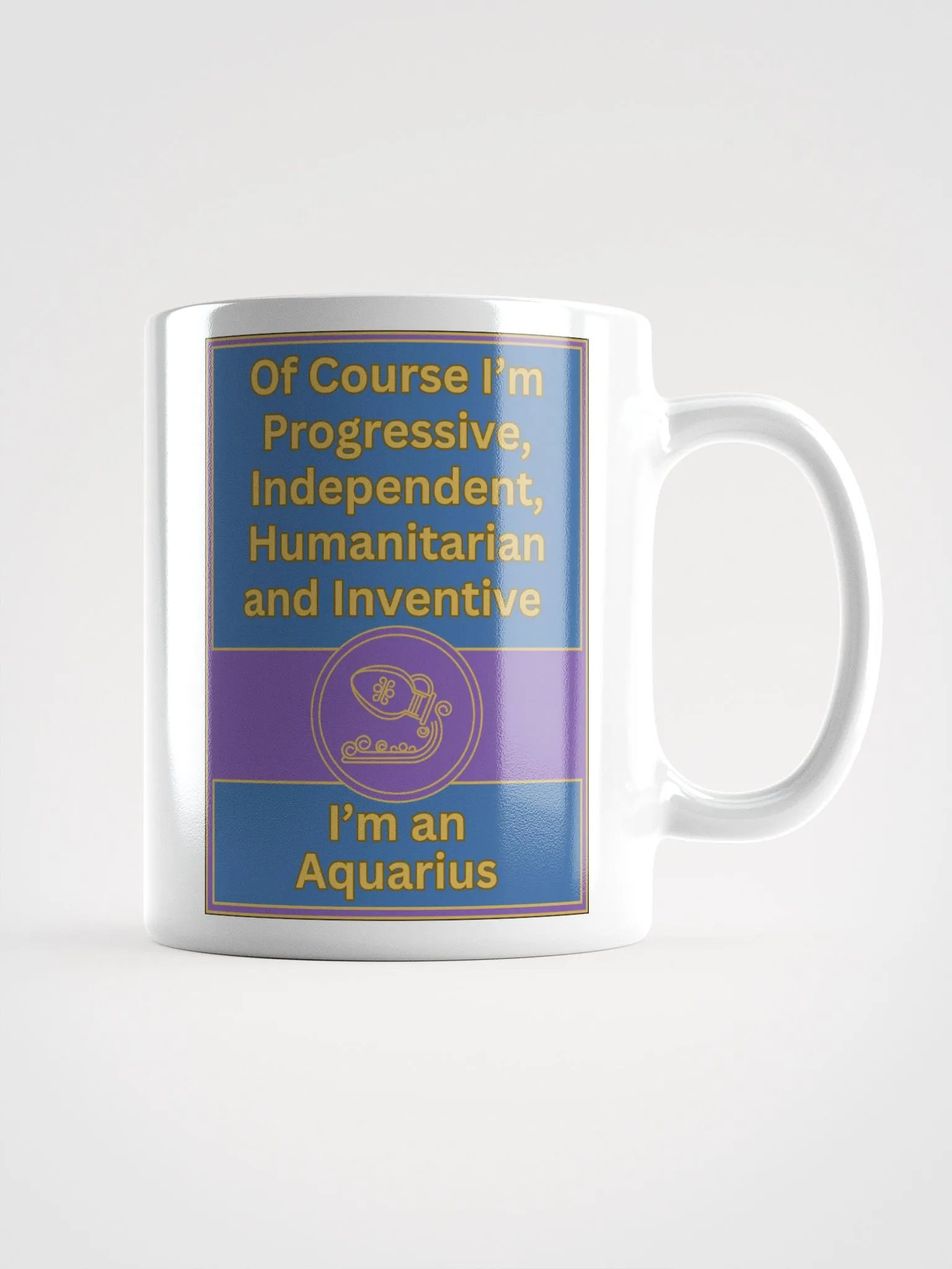 Of Course I’m Aquarius Zodiac Sign Mug, Zodiac Sign Vibes Mug, Aquarius Mug, Astrological Mug product image (1)