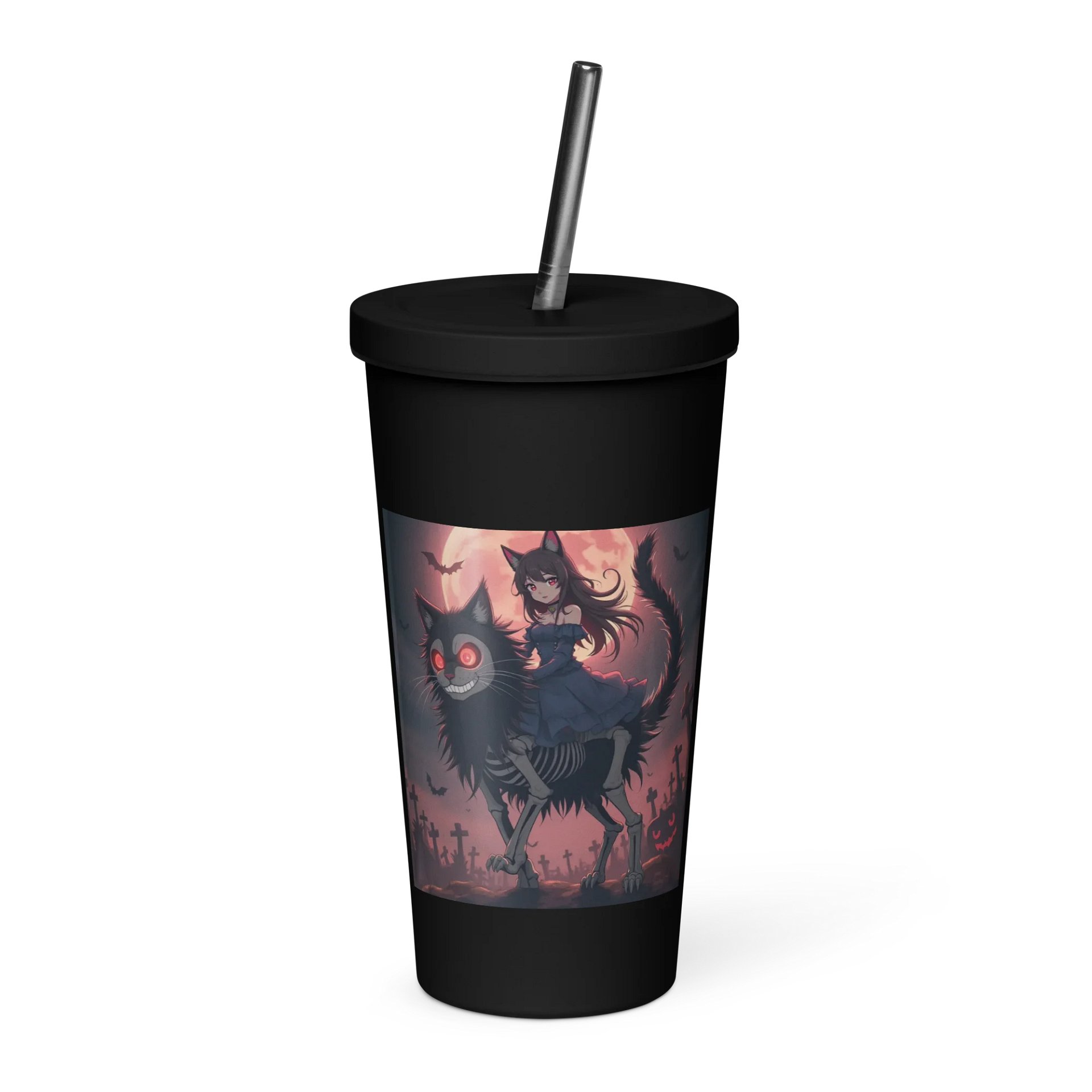 Skelekitty Ride Insulated Tumbler product image (1)