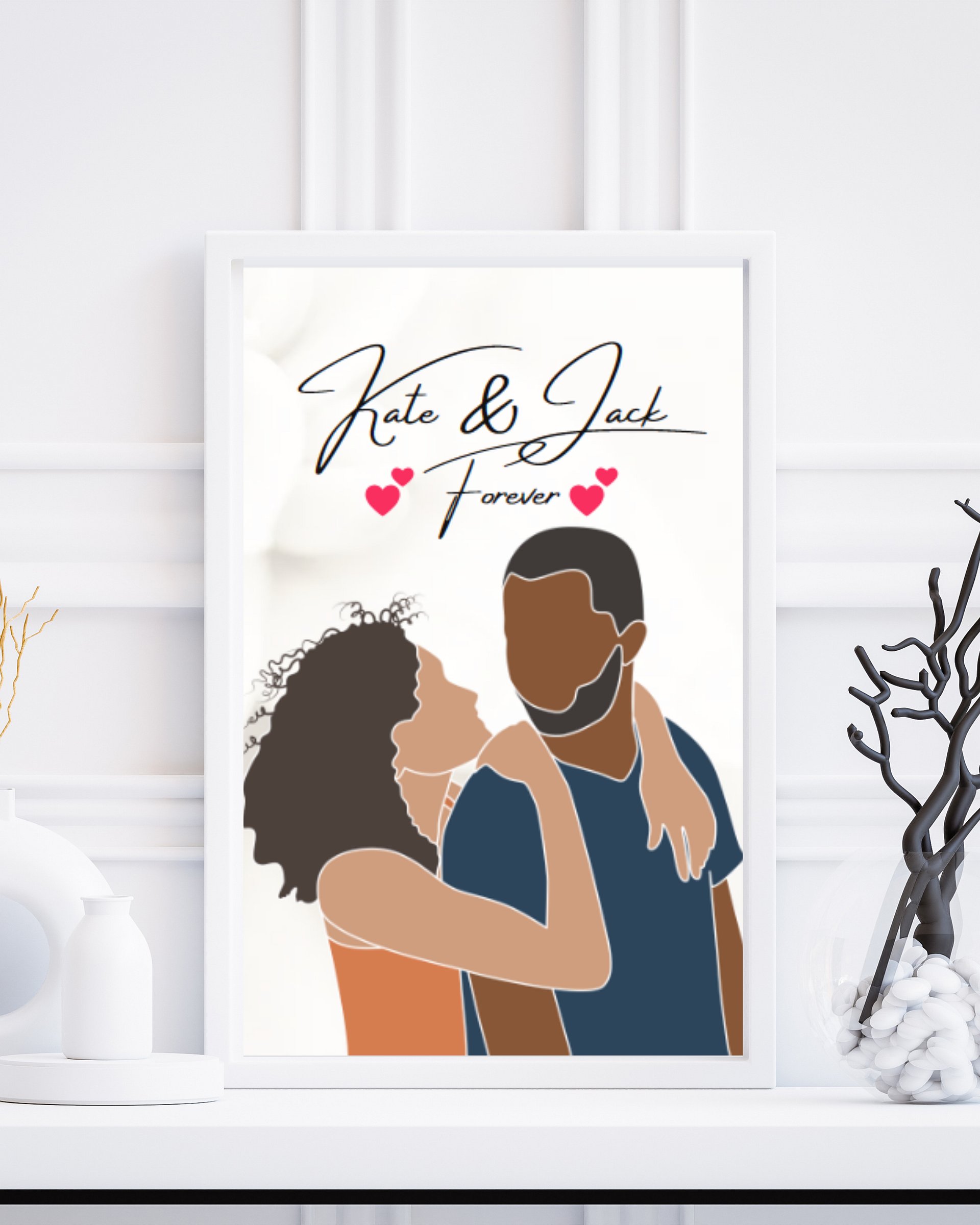 Custom Faceless Couple Portrait product image (3)