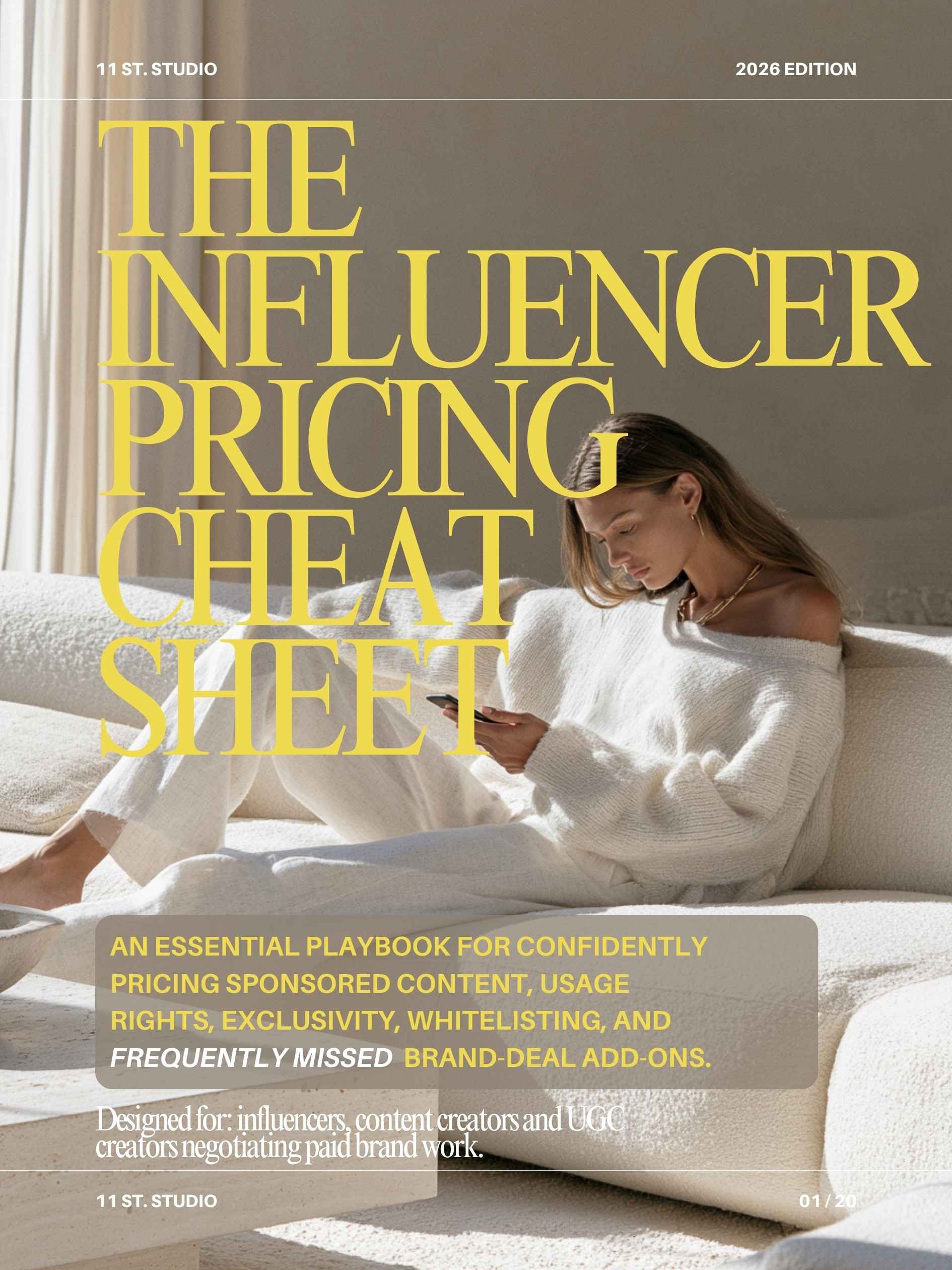 Influencer Pricing Cheat Sheet product image (1)