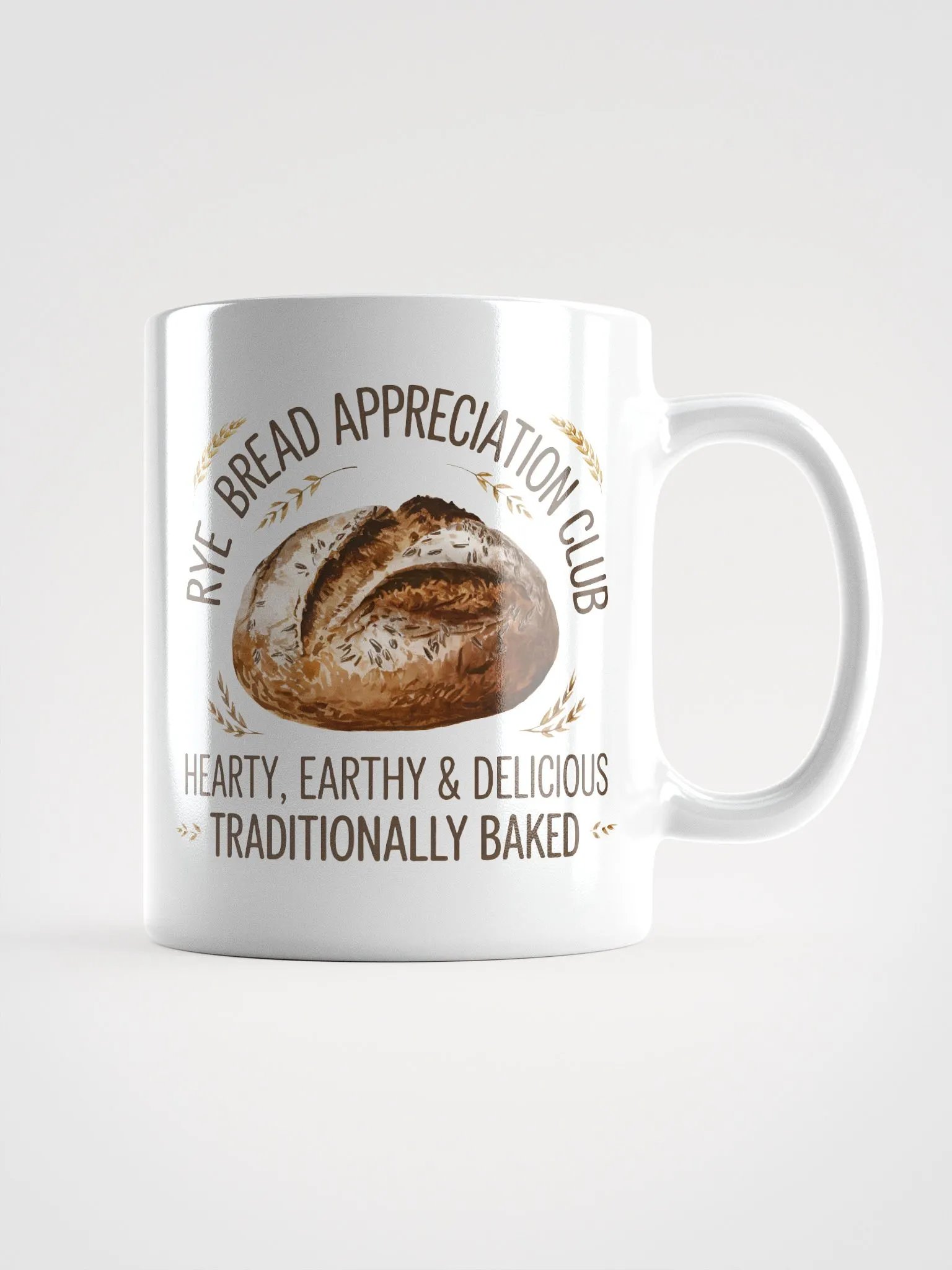Rye Bread Appreciation Club White Glossy Mug product image (1)